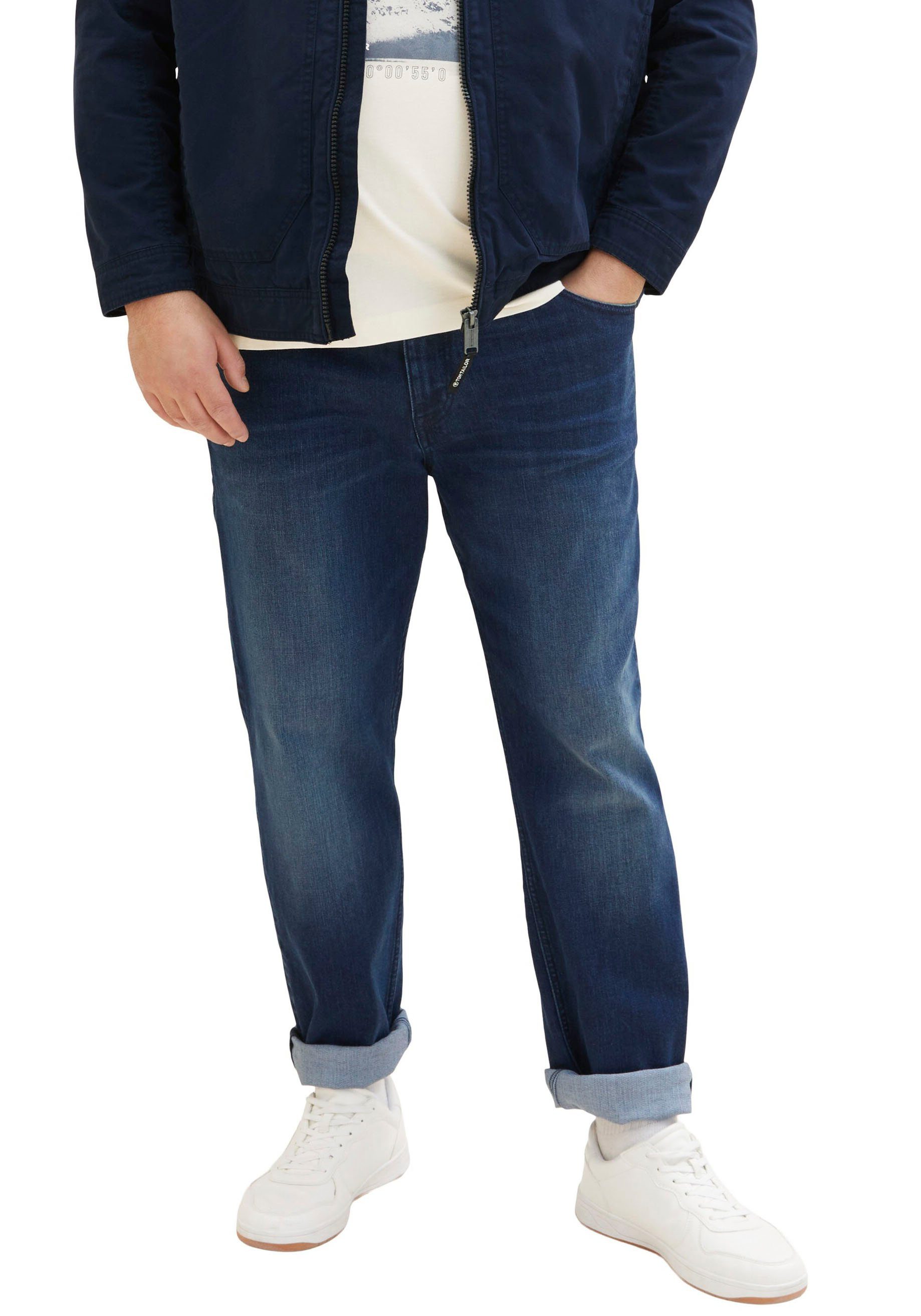 Slim-fit-Jeans TOM PLUS im dark TAILOR Five-Pocket-Style used