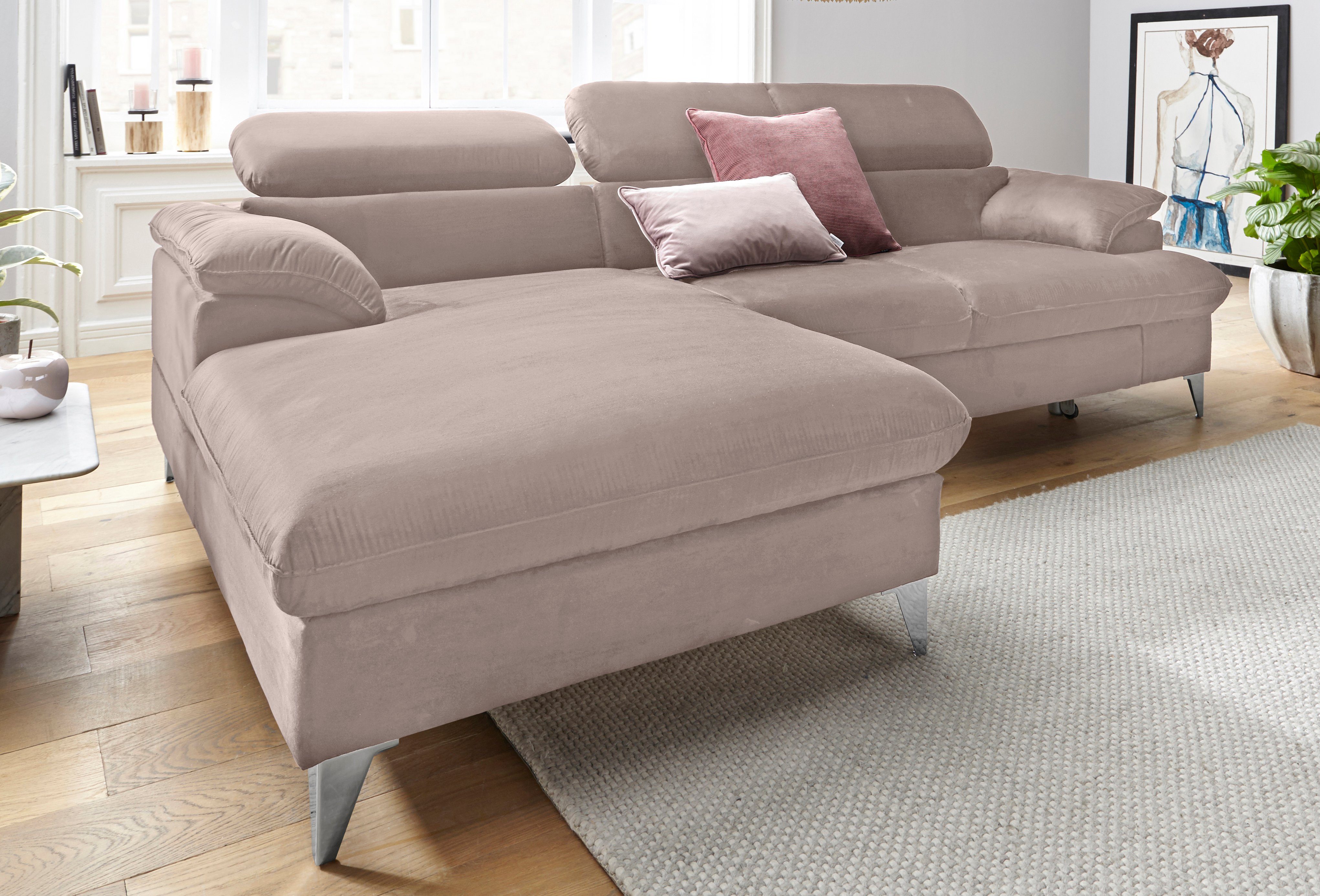 COTTA Ecksofa "Caluso L-Form", mit Kopfteilverstellung, wahlweise mit Bettf günstig online kaufen