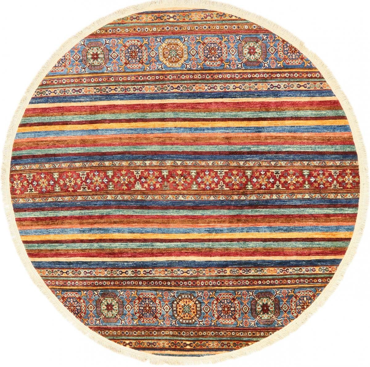 Orientteppich Arijana Shaal 191x190 Handgeknüpfter Orientteppich Rund, Nain Trading, rund, Höhe: 5 mm