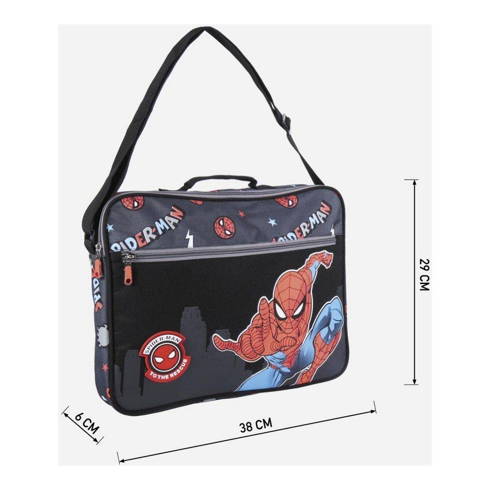 Spiderman Handtasche Schultasche Spiderman 38 x cm 29 x Schwarz 6