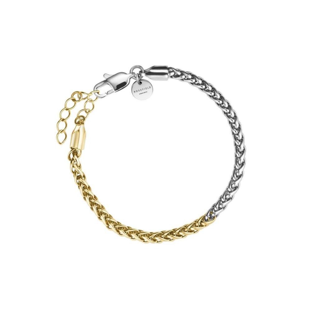 ROSEFIELD Armband ROSEFIELD Armband Bicolor Herringbone Bracelet Gold Silber Edelstahl