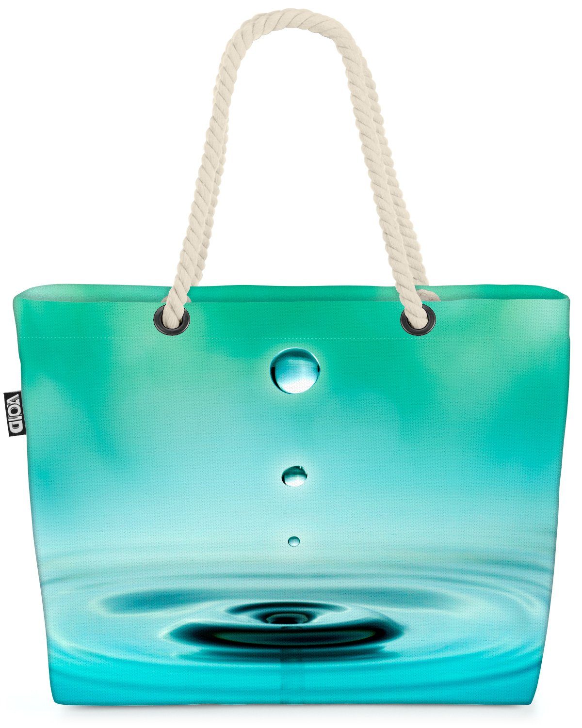 VOID Strandtasche (1-tlg), Wasser Wellen Teich Wasser Wellen Teich Tropfen Entspannung Wellness