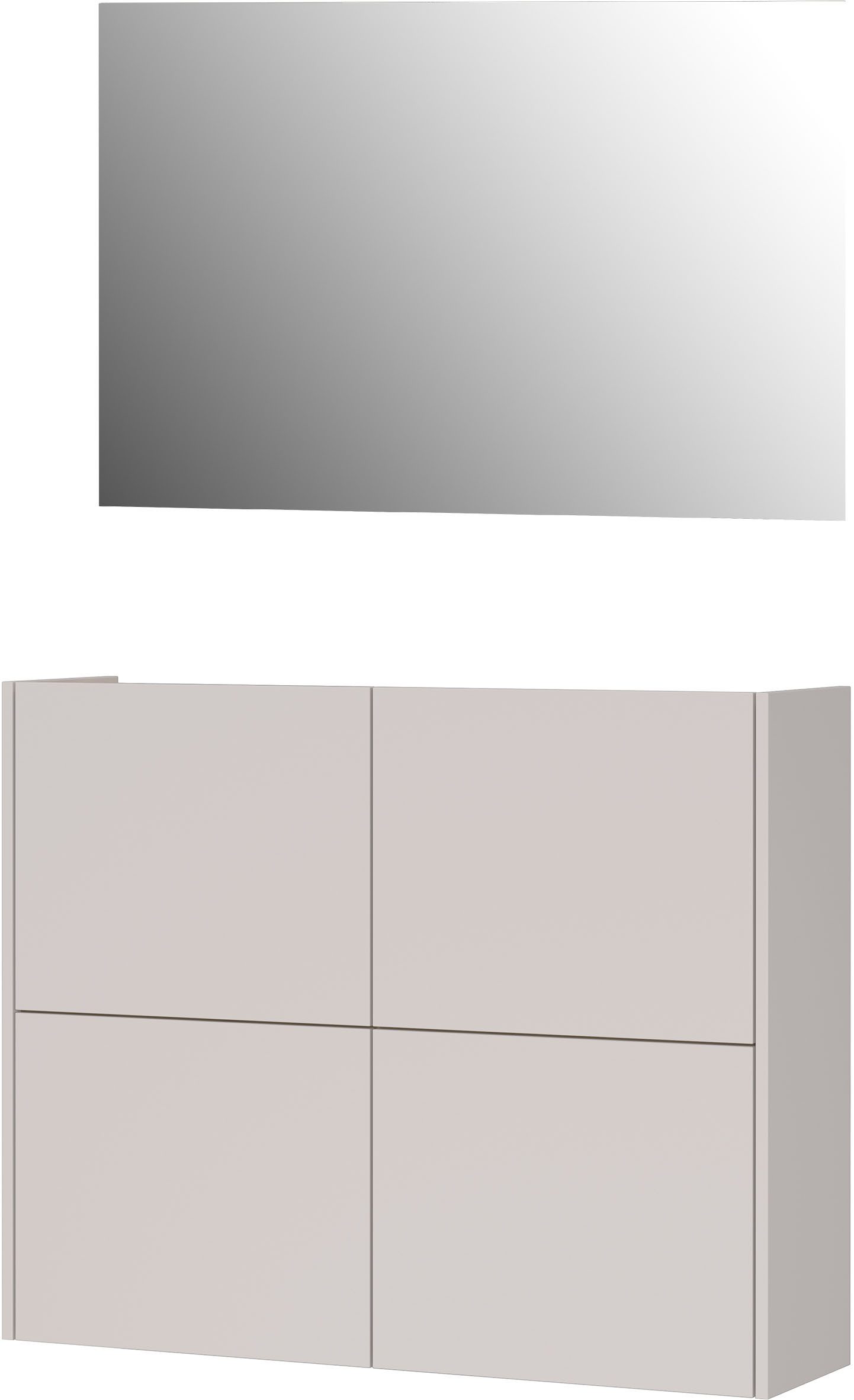 GERMANIA Garderoben-Set GW-Binetto, (2-St), mehrteiliges Set mit Schuhschrank und eckigem Spiegel