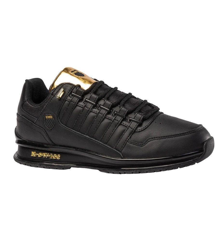 K-Swiss Rinzler GT (Leder, angenehmes Tragegefühl) schwarz/gold Herren Sneaker