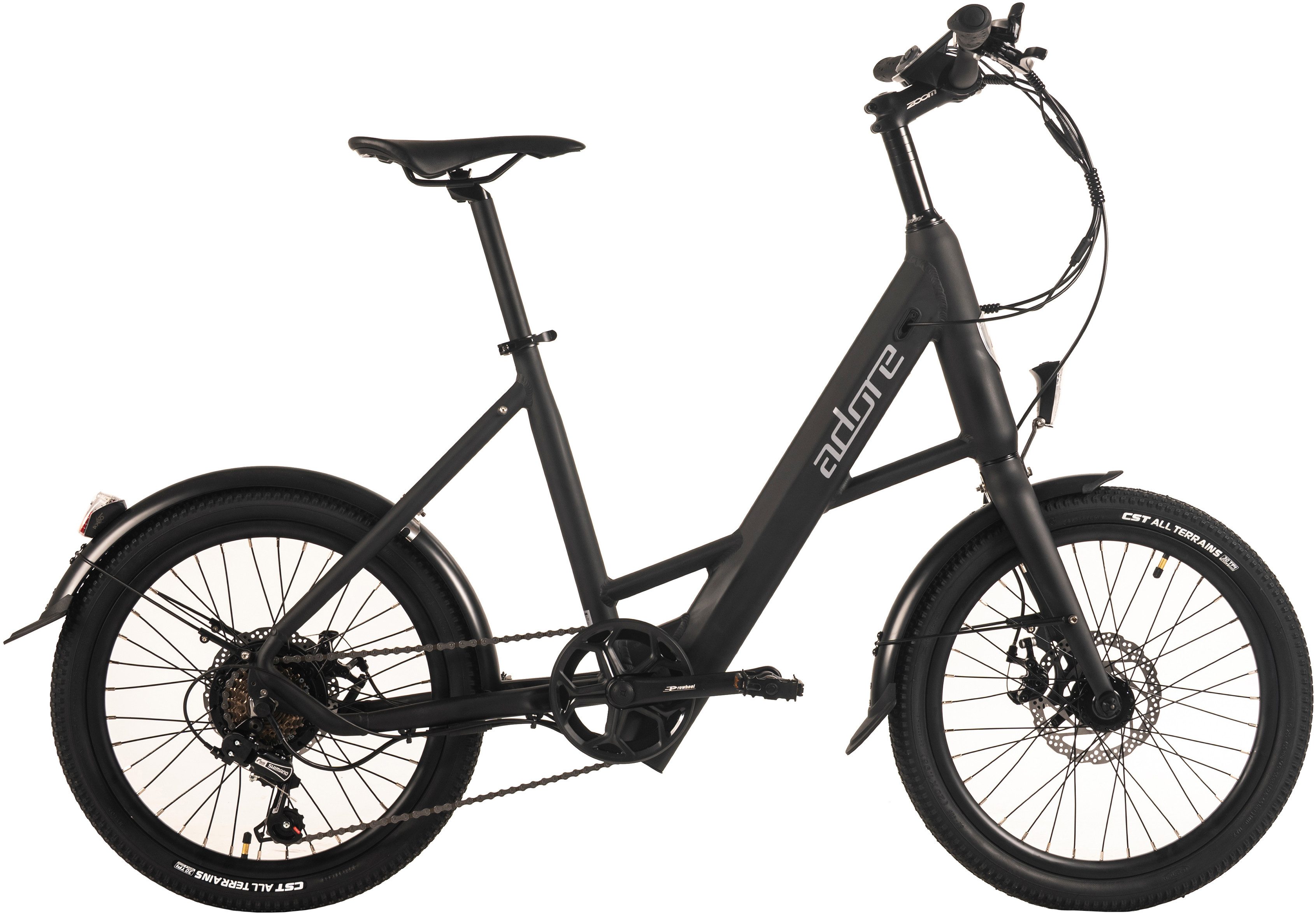 Adore E-Bike Cityrad 20" Alu Kompaktfahrrad C-200 Compact Bike Heckmotor 45NM / 10,4Ah, 7 Gang Shimano Tourney Schaltwerk, Kettenschaltung, Heckmotor, 374,4 Wh, Pedelec, Elektrofahrrad für Damen und Herren