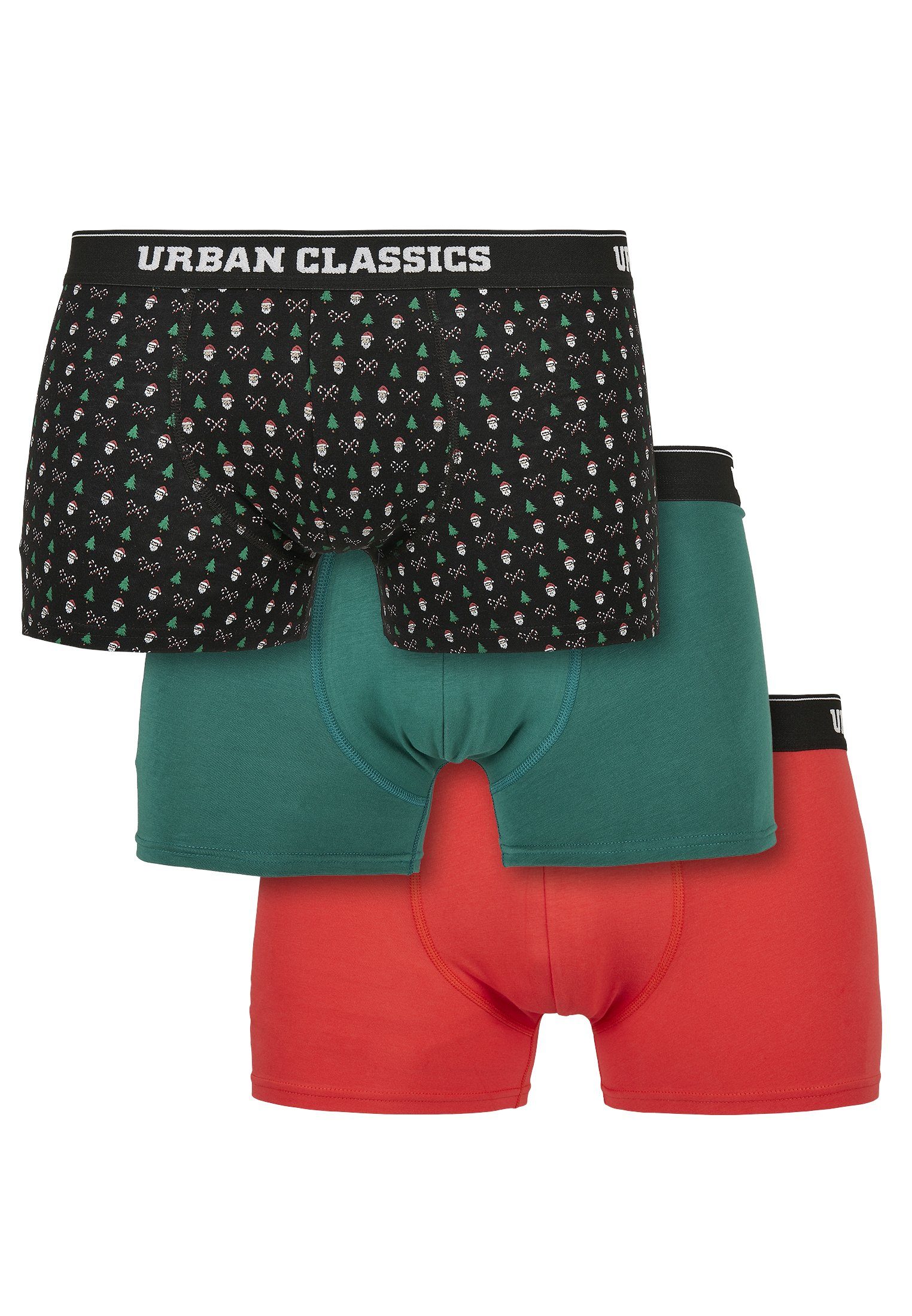 URBAN CLASSICS Boxershorts Herren Organic X-Mas Boxer Shorts 3-Pack (1-St)