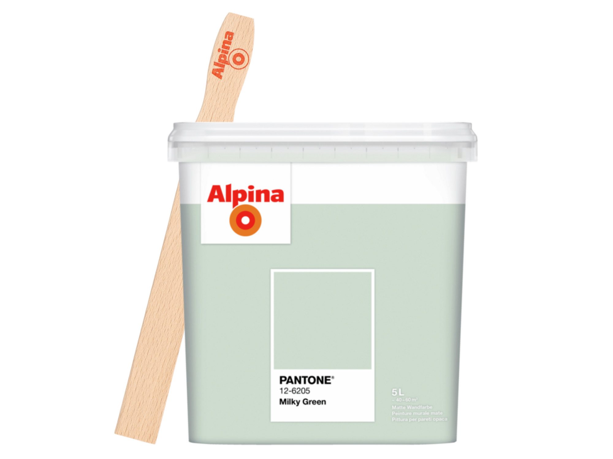 Alpina Wandfarbe Alpina PANTONE® 5L + gratis Rührholz