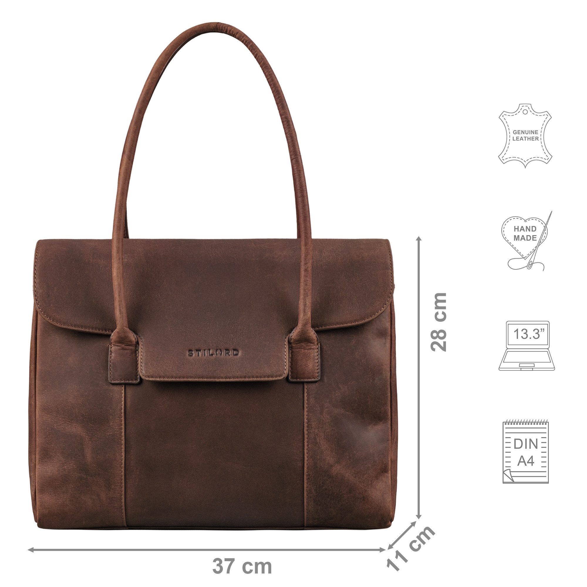 STILORD Handtasche "Carrie" Handtasche Shopper Damen Leder Umhängetasche günstig online kaufen