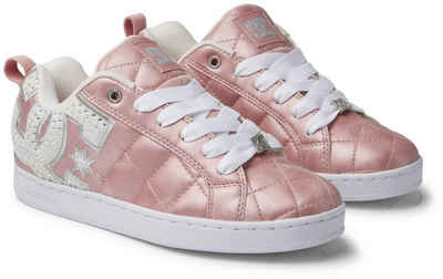 DC Shoes DC Shoes Court Graffik SE Pink With Silver Sneaker