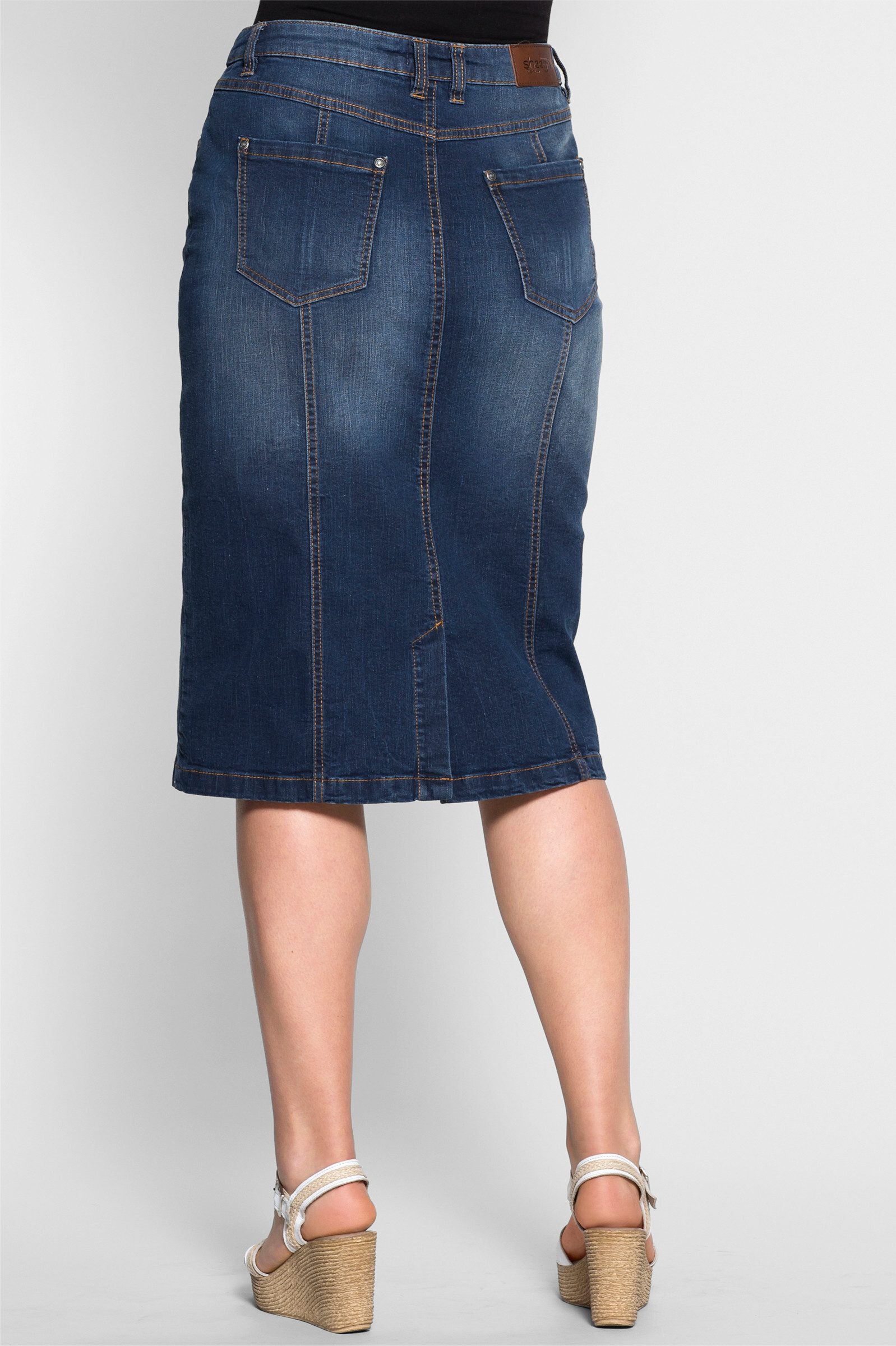 Sheego A-Linien-Rock Jeansrock günstig online kaufen
