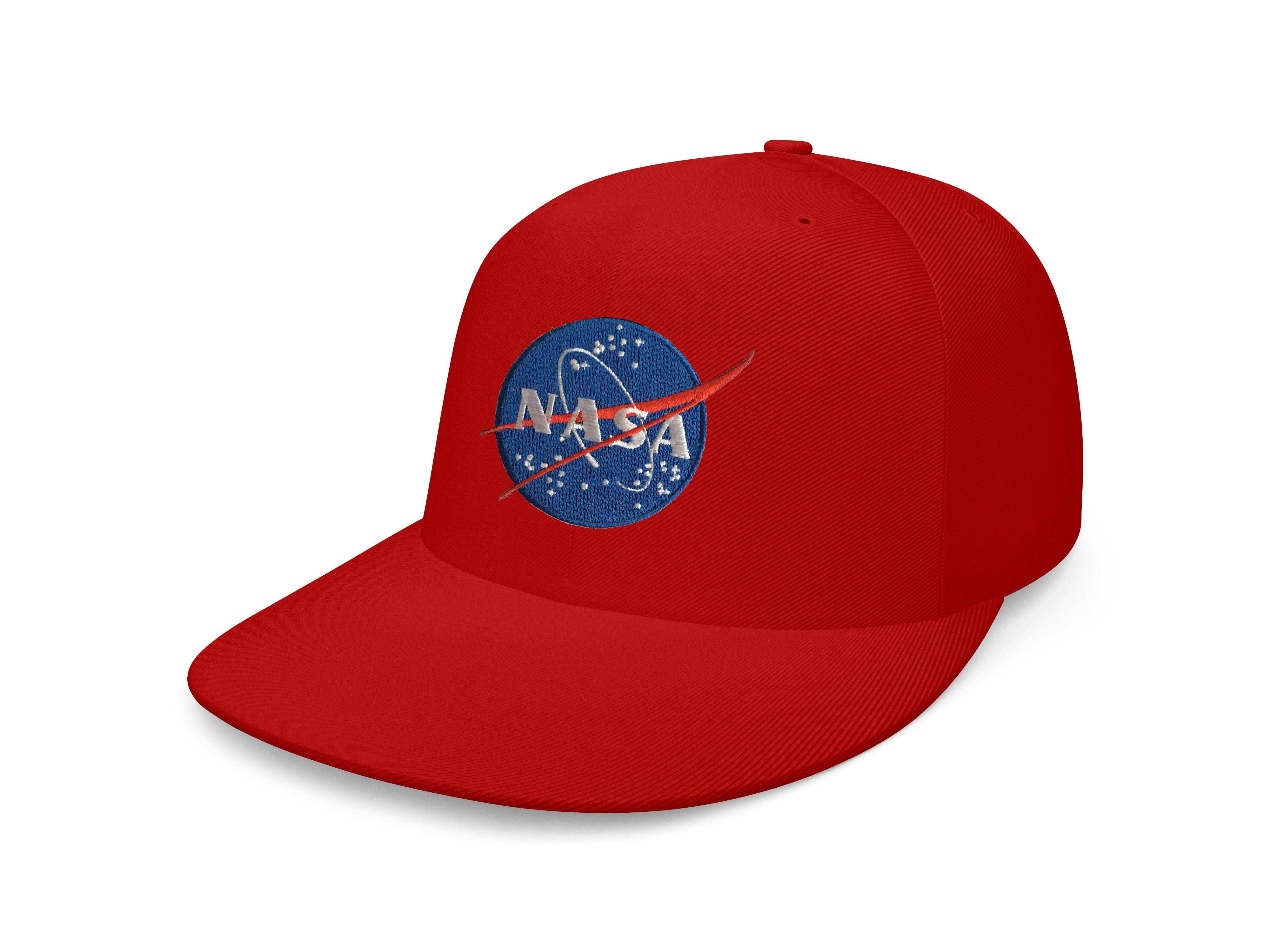 Blondie & Brownie Snapback Cap Unisex Erwachsene Nasa Stick Patch Apollo Astronuat Mars Mond X Space One Size Rot | Snapback Caps