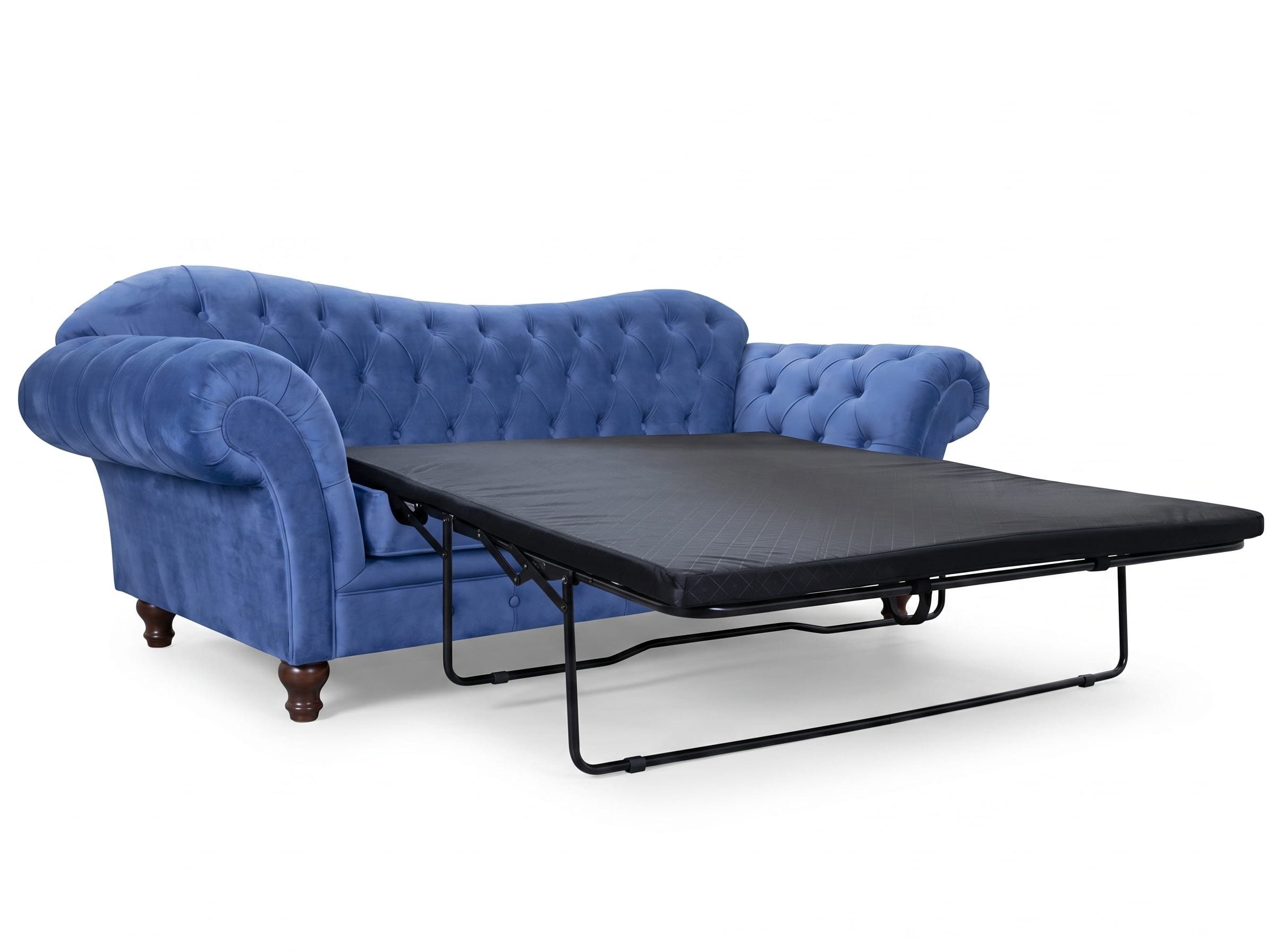 JVmoebel Chesterfield-Sofa Blaues 3-Sitzer Schlafsofa Ausziehbar Chesterfield Sofas, 1 Teile, Made in Europa