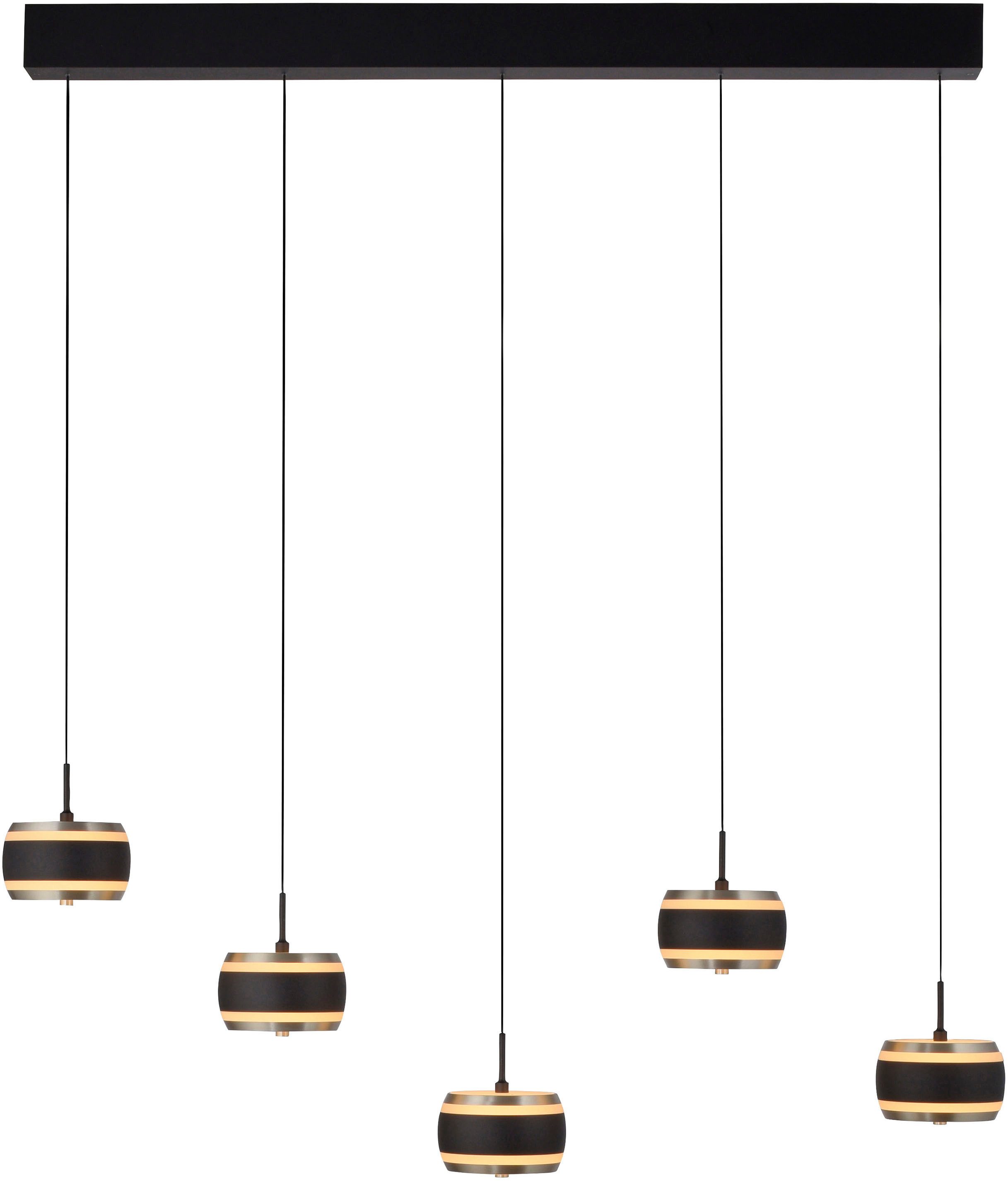 Neuhaus PURE LED Pendelleuchte PURE Falling Rings, CCT - über Fernbedienung, LED fest integriert, warmweiß - kaltweiß, Comfort Lift, CCT, dimmbar, Fernbedienung, Timer