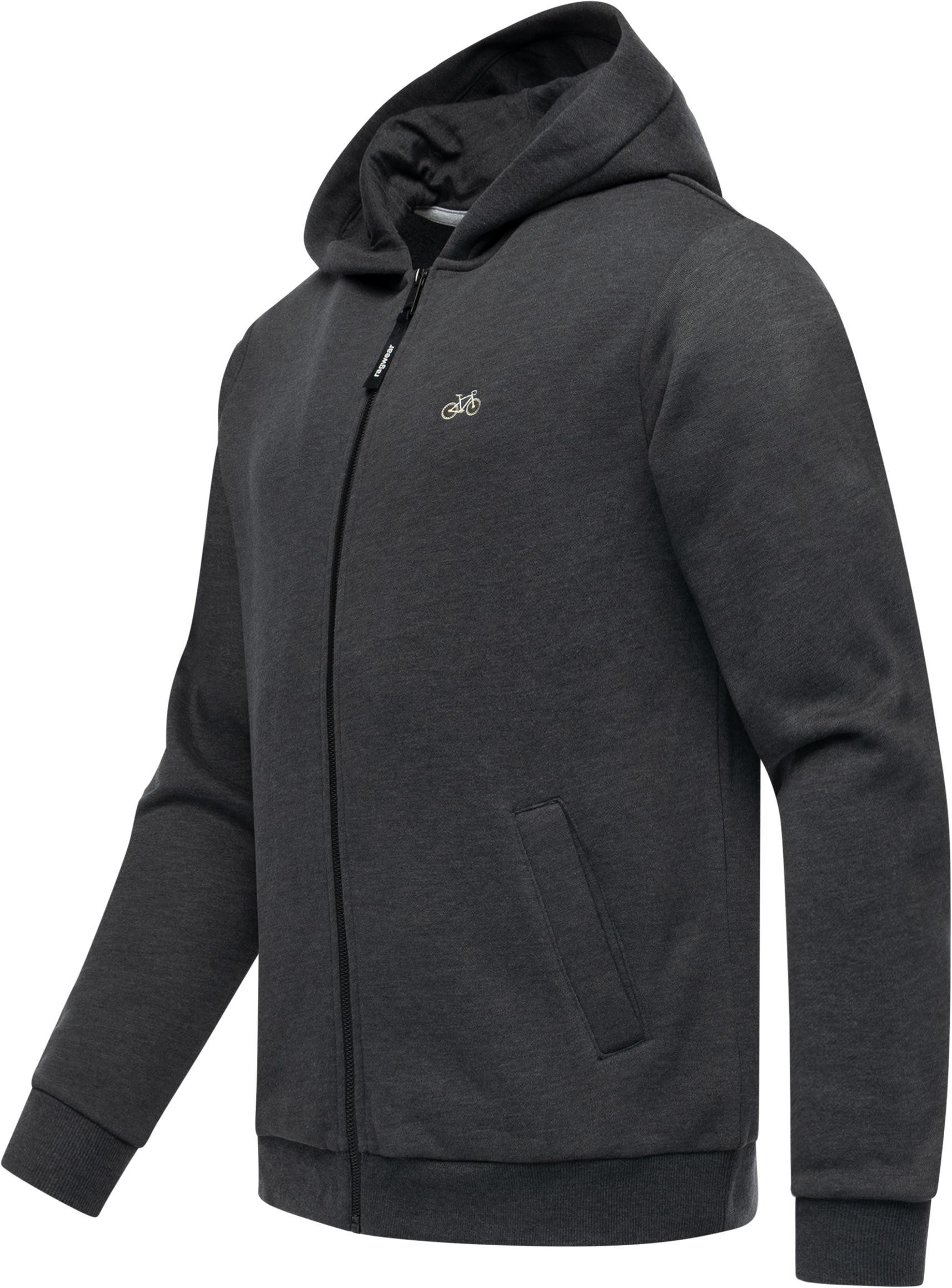 Ragwear Sweatjacke Natten EMB Weiche Herren Kapuzenjacke mit Stickerei