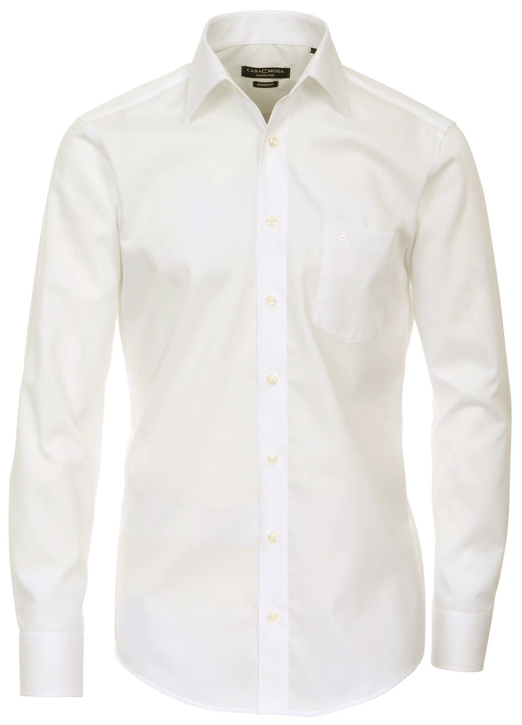 CASAMODA Businesshemd Herren Hemd Langarm Hemd uni modern fit Kentkragen, creme HL31, 44