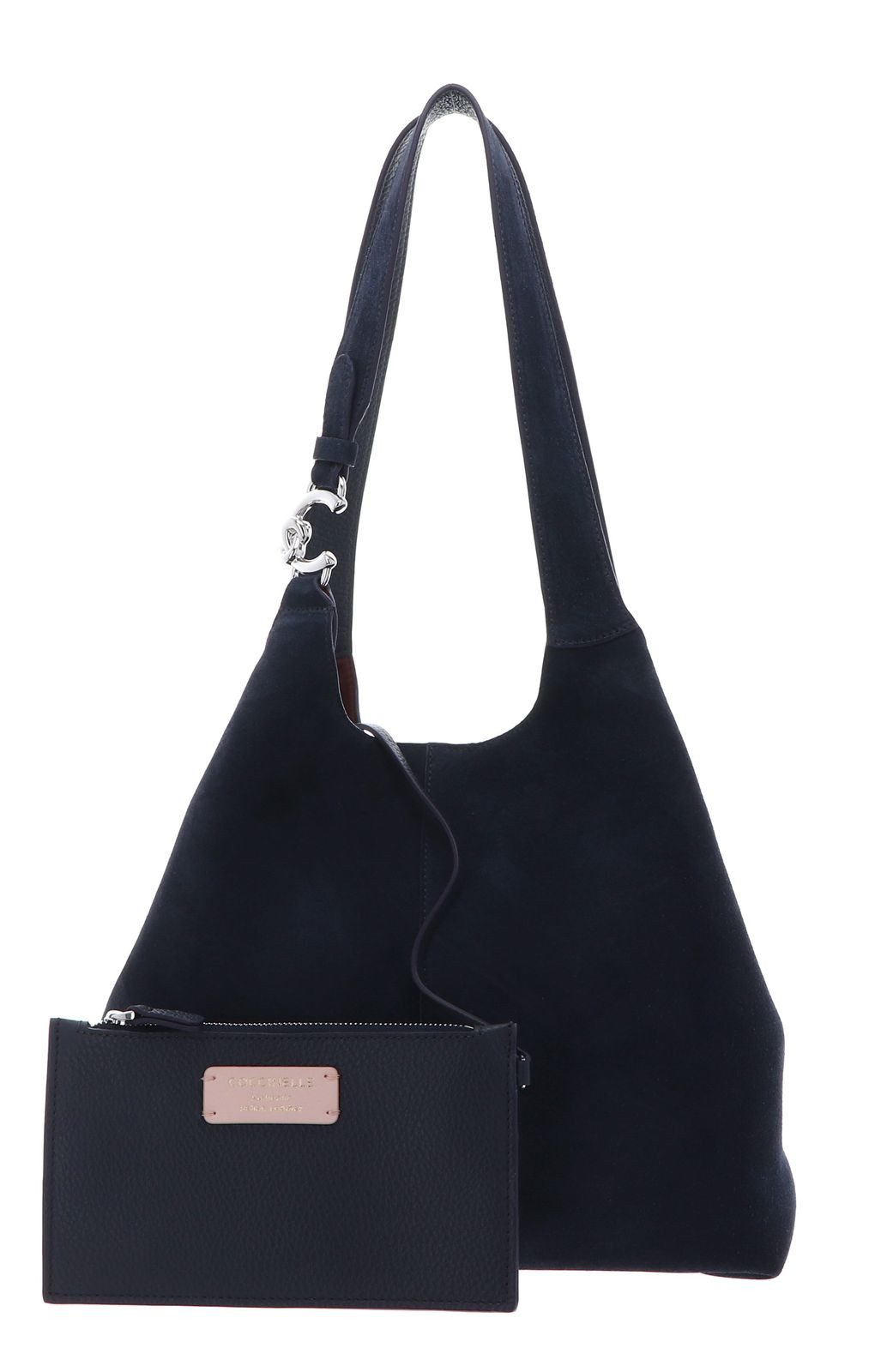 COCCINELLE Schultertasche Handbag Suede (Set, 2-tlg), aus echtem Rindsleder