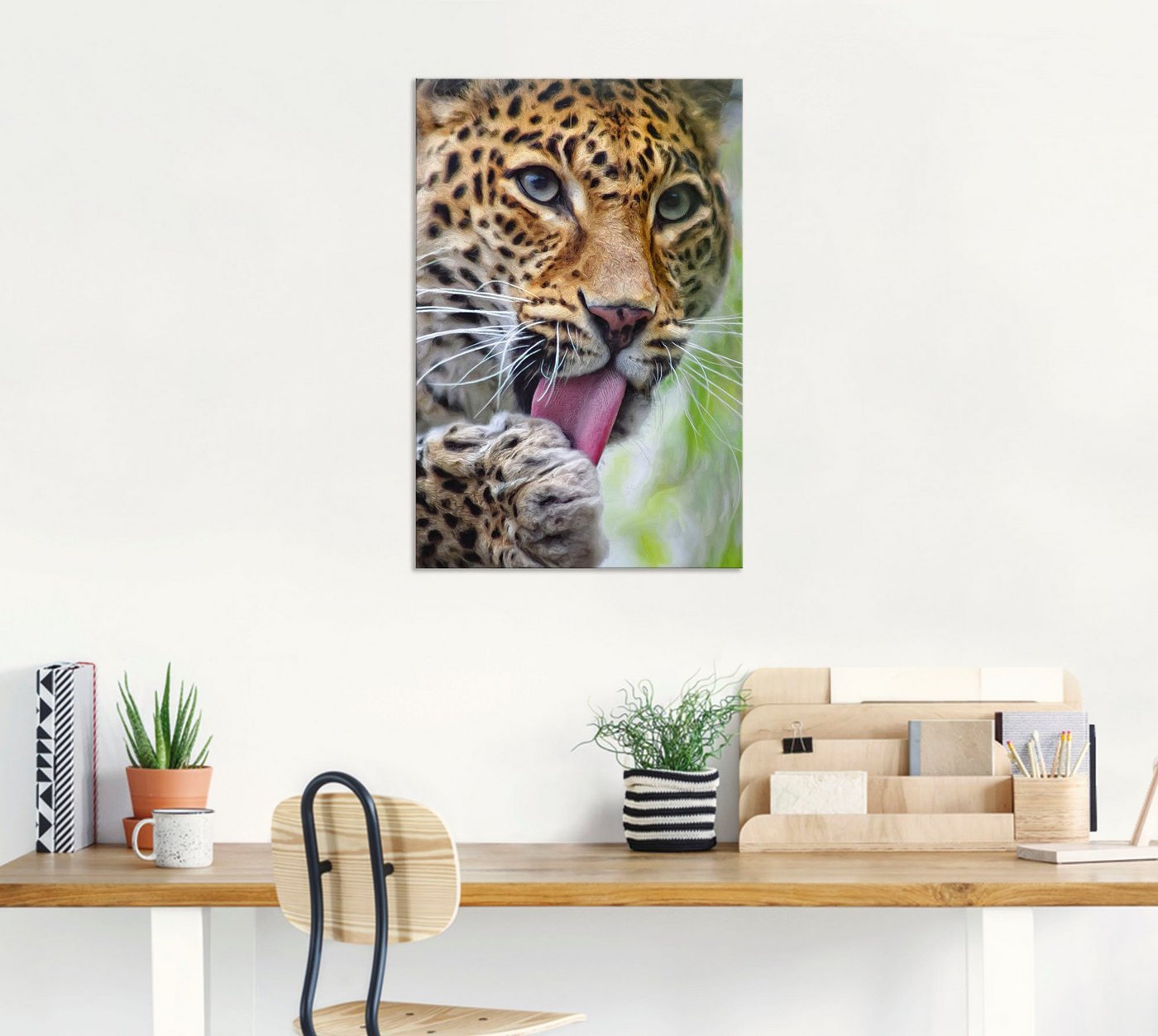 Artland Wandbild »Leopard«, Wildtiere (1 Stück), in vielen Größen & Produktarten - Alubild / Outdoorbild für den Außenbereich, Leinwandbild, Poster, Wandaufkleber / Wandtattoo auch für Badezimmer geeignet-kaufen