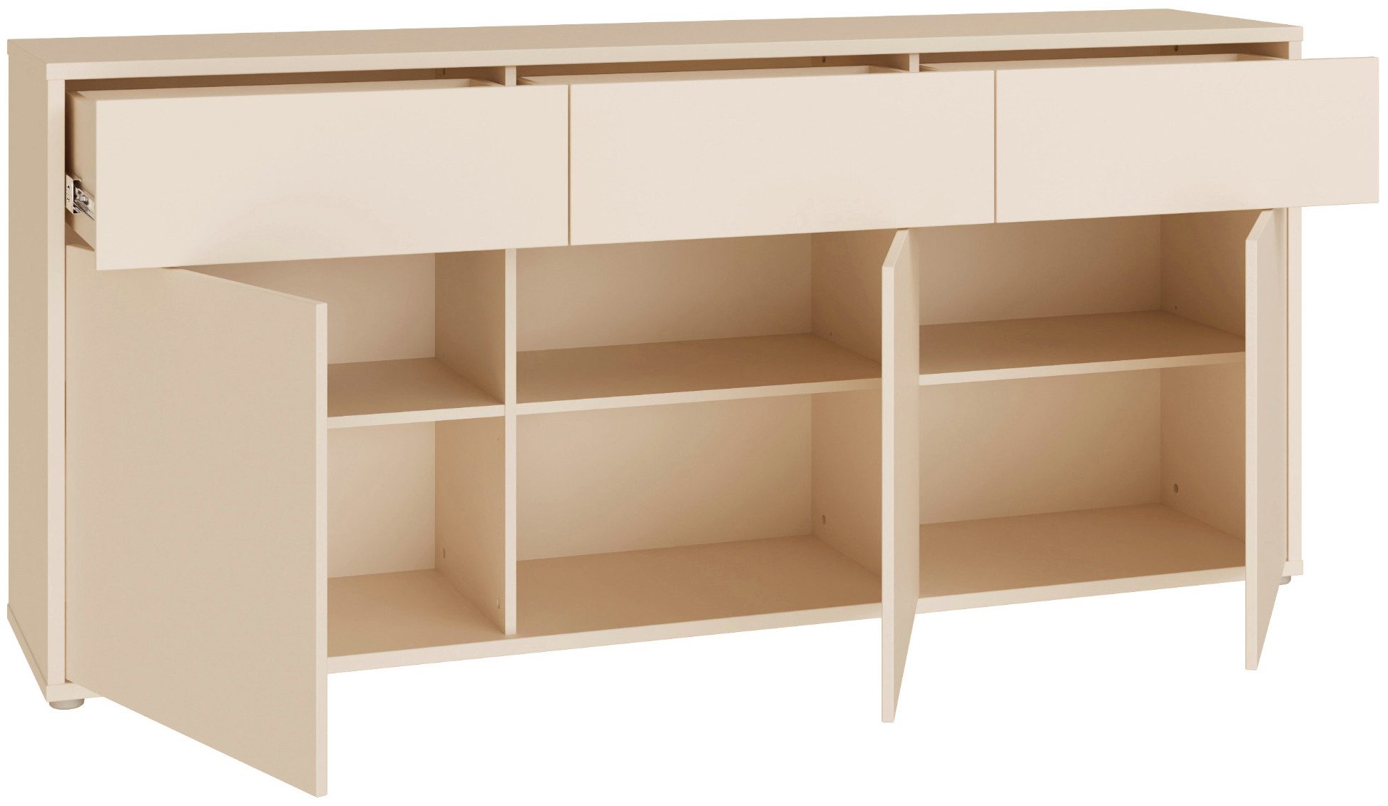FORTE Sideboard Alice Springs, Sideboard, Breite 184,2 cm, viel Stauraum, Schubkästen mit Vollauszug, Push to open, grifflos