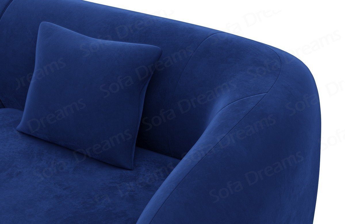 Loungesofa Stoffsofa, Design Sofa Dreams Sofa Samtstoff Form Marbella dunkelblau77 Polster L Ecksofa