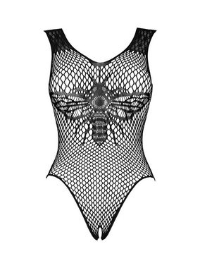 Obsessive Body Ouvert-Body in schwarz aus Netz transparent
