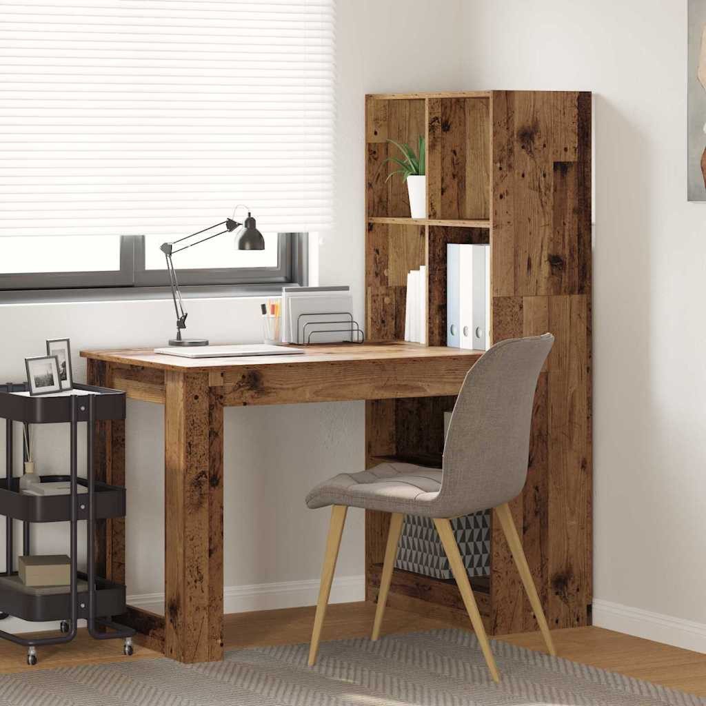vidaXL Schreibtisch Schreibtisch Altholz Holzwerkstoff 122 x 67 x 145 cm (1-St)