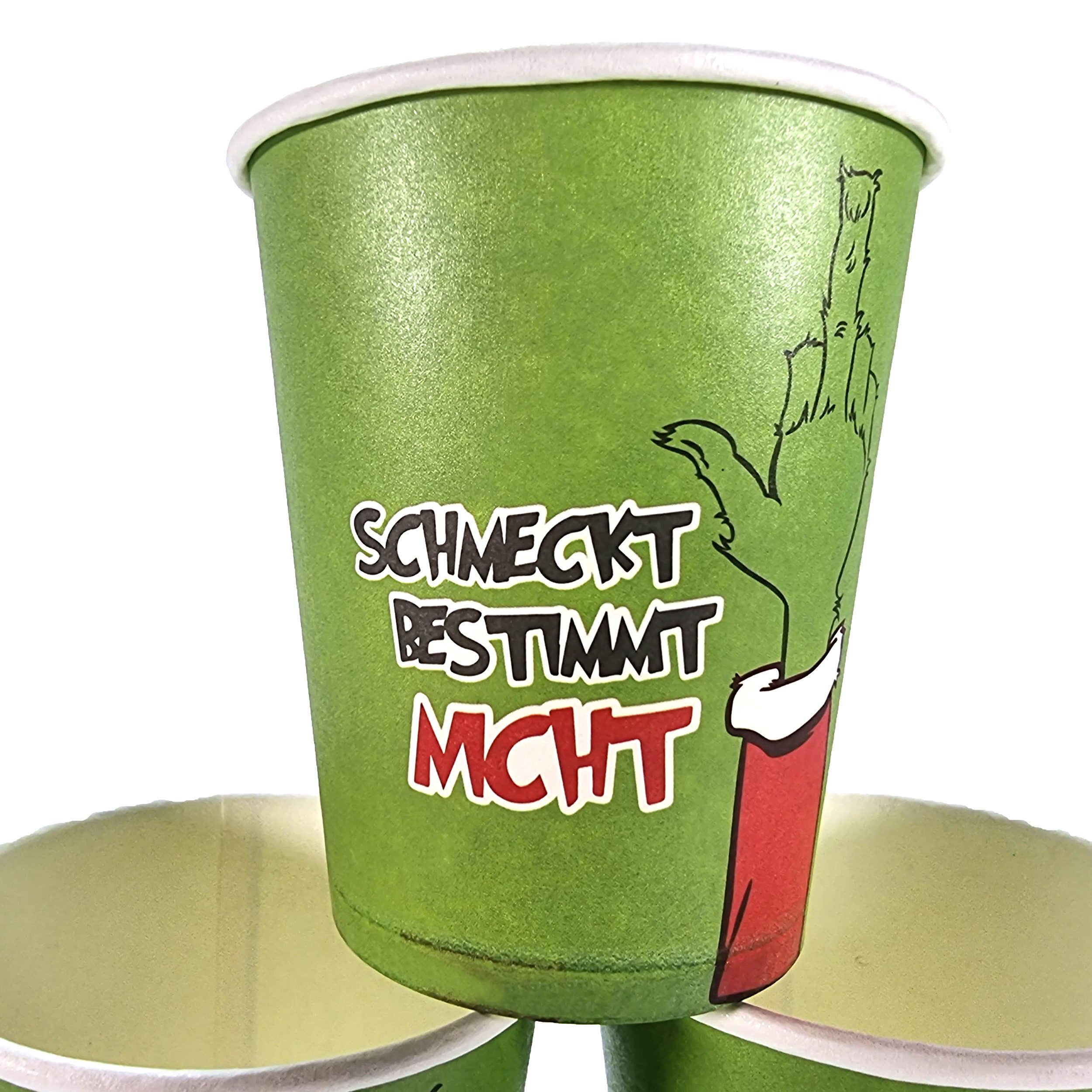 TOPCENT Einwegbecher "Muffel" Pappbecher 2 x 6 Stück "Schmeckt bestimmt nicht"