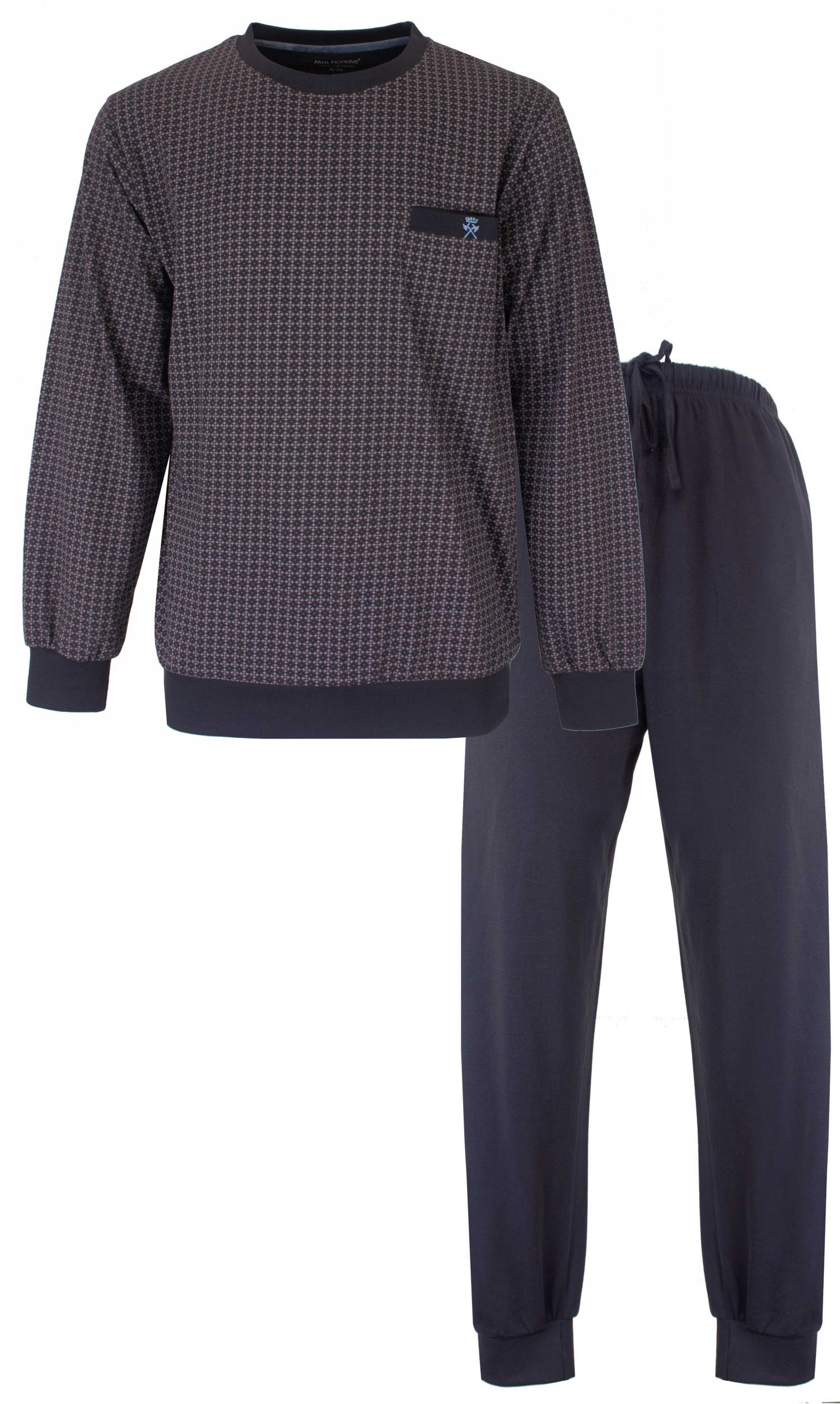 Paul Hopkins Schlafanzug Herren Pyjama lang günstig online kaufen