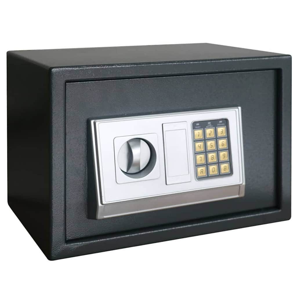 vidaXL Tresor Digitaler Safe mit Schloss Dunkelgrau 35 x 25 x 25 cm Stahl