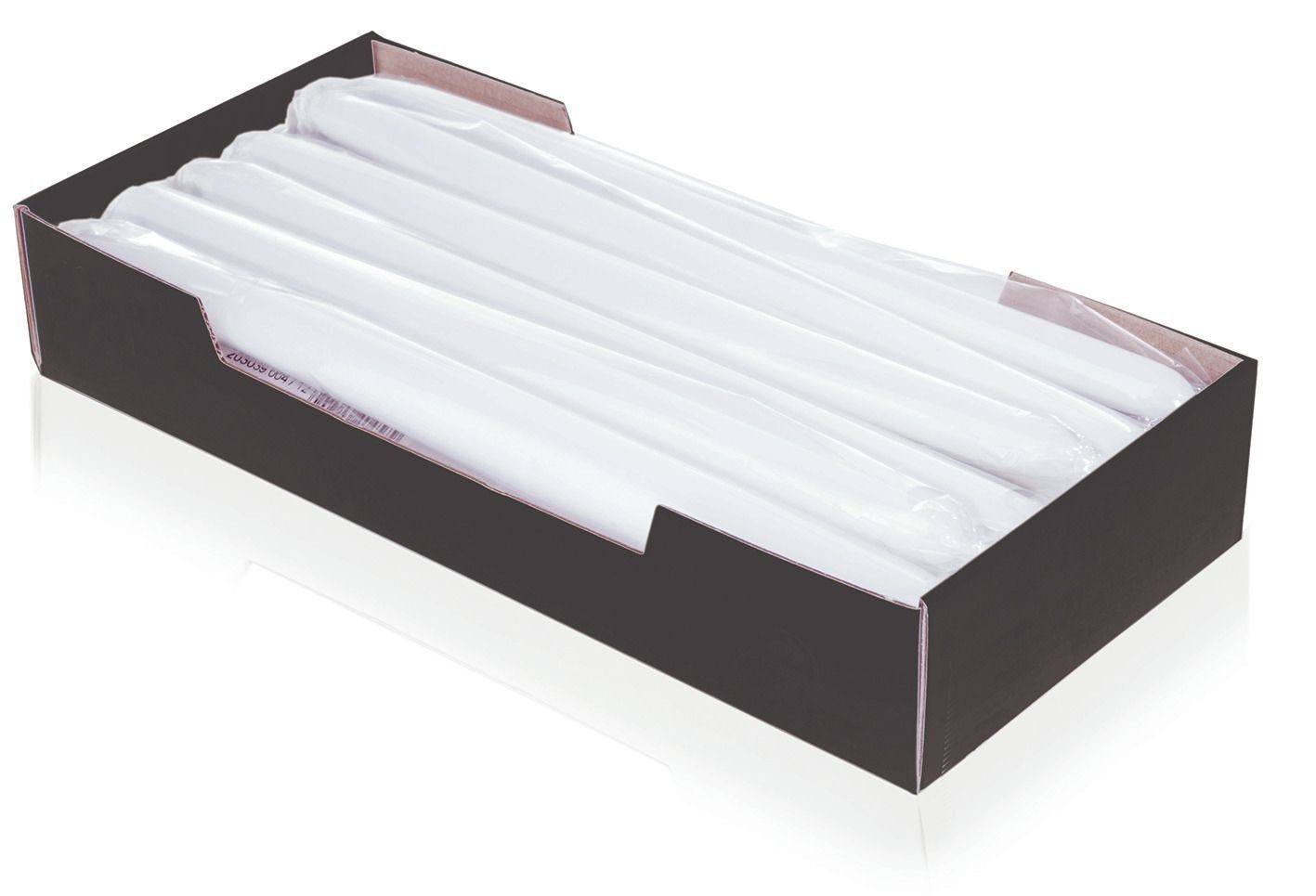 Wiedemann Stumpenkerze Eika 203039.004 Spitzkerzen - Ø25 mm, Höhe 250 mm, weiß