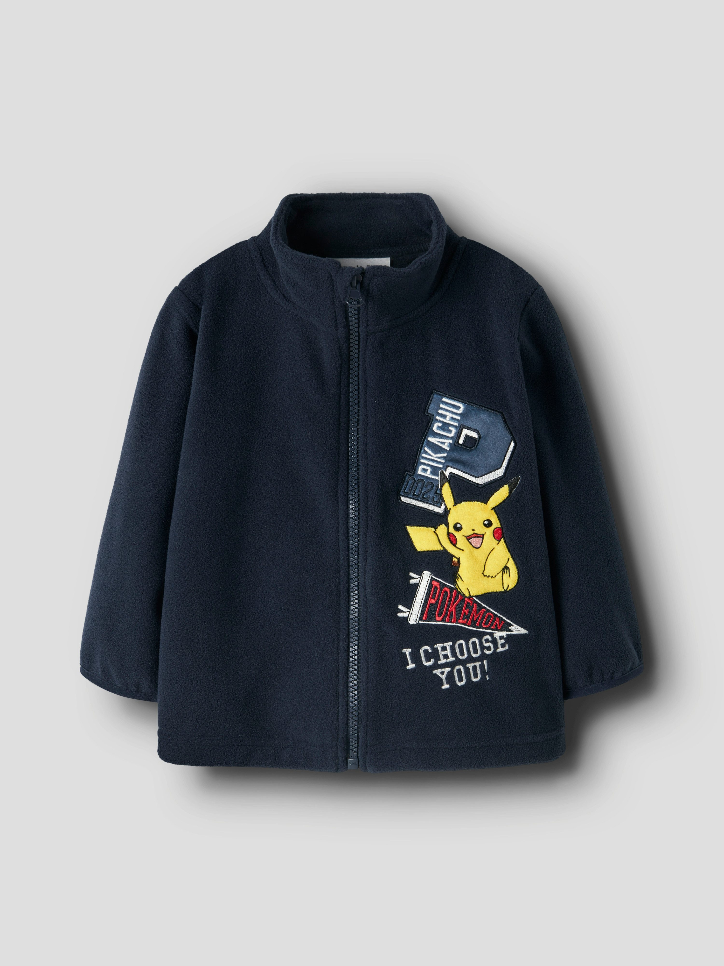 Name It Fleecejacke NMMJOAKIM POKEMON FLEECE W ZIP SKY Kunstfaser, regular fit, mit Pokemon Badges
