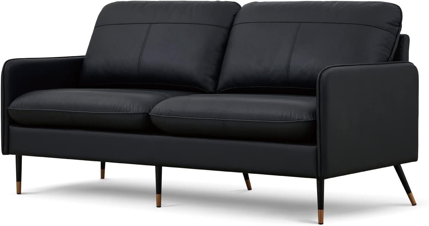 Z-Hom Sofa Z-hom Leder Sofa Moderne Hellbraun Modell 002, Couch 3-Sitzer-Sofa, 2-Sitzer