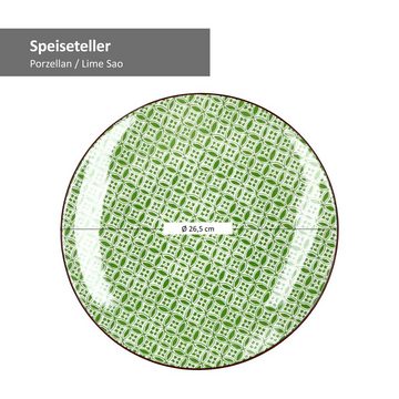 Ritzenhoff & Breker Speiseteller 4er Set Speiseteller 26,5cm Lime Sao - Ritzenhoff 744880