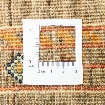 Wollteppich Afghan Teppich handgeknüpft grau, morgenland, rechteckig, Höhe: 8 mm