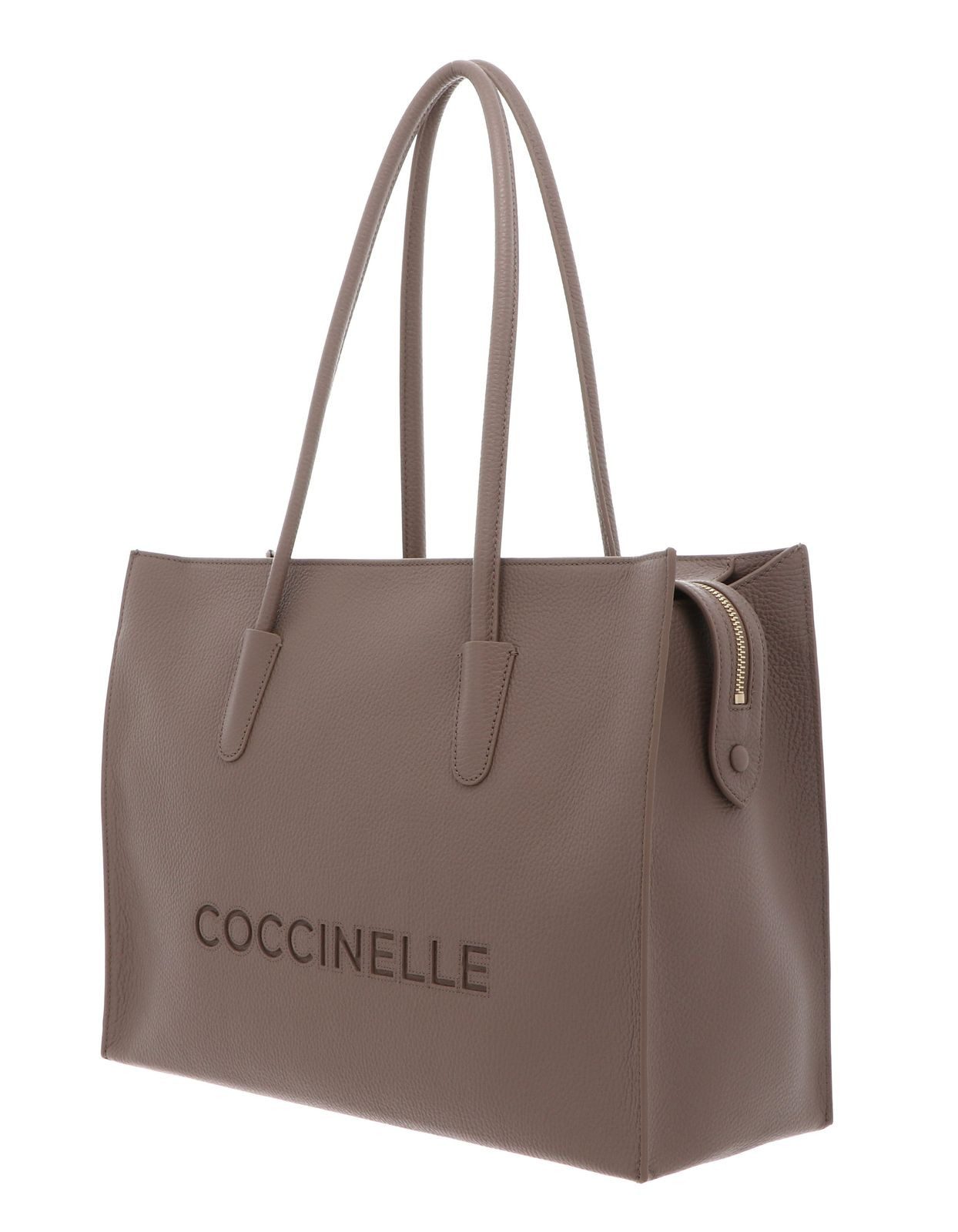 COCCINELLE Shopper Handbag Grained Leather, aus echtem Rindsleder