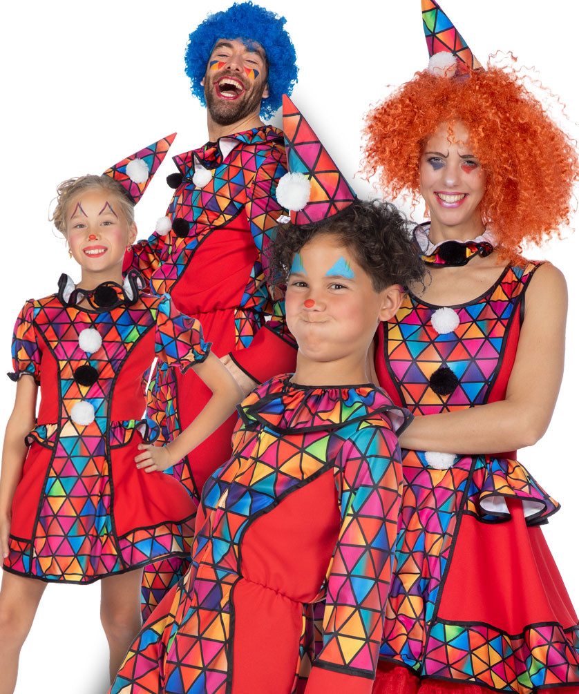 Karneval-Klamotten Clown-Kostüm Overall Herren große Größen rot kariert Clownshut, Zirkus Clown Kostüm Plus Size Narre Harlekin Männer Gruppenkostüm