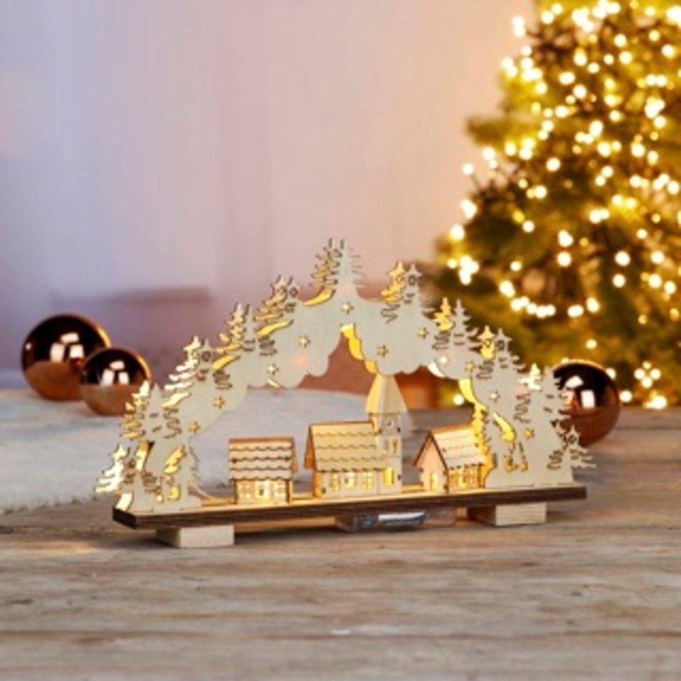 HI LED-Dekofigur Lichterbogen mit 9 warm weißen LEDs ca. 33 x 19 x 5 cm (1 St)