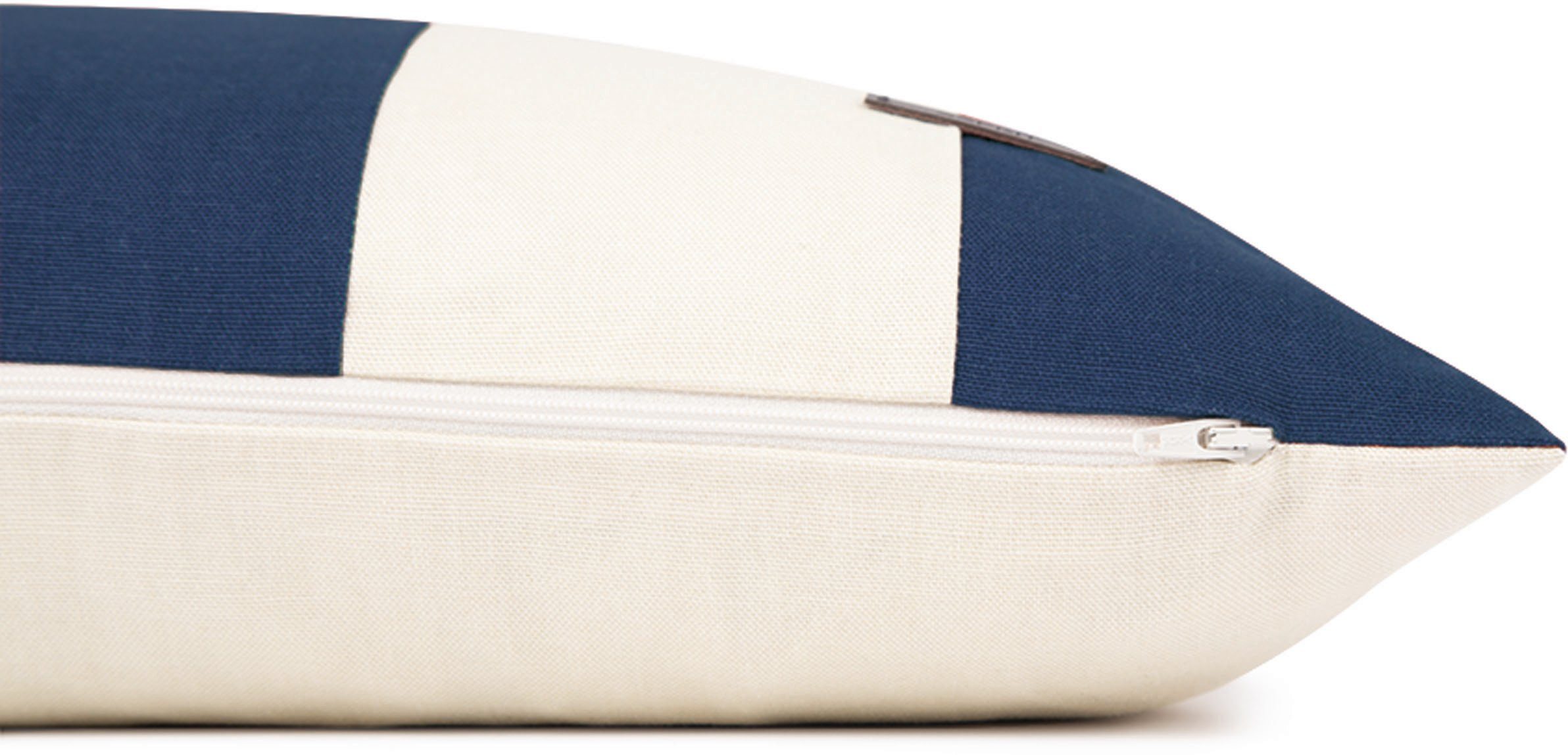 Stück Streifen, mit Neo Esprit Kissenhülle Stripe, Dekokissen 1 ohne Füllung, dunkelblau/navy/marine