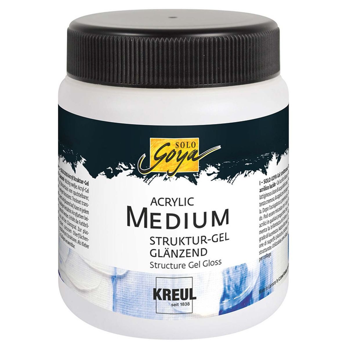 Strukturpaste KREUL Acryl Struktur-Gel SOLO Goya Medium glänzend 250ml Dose