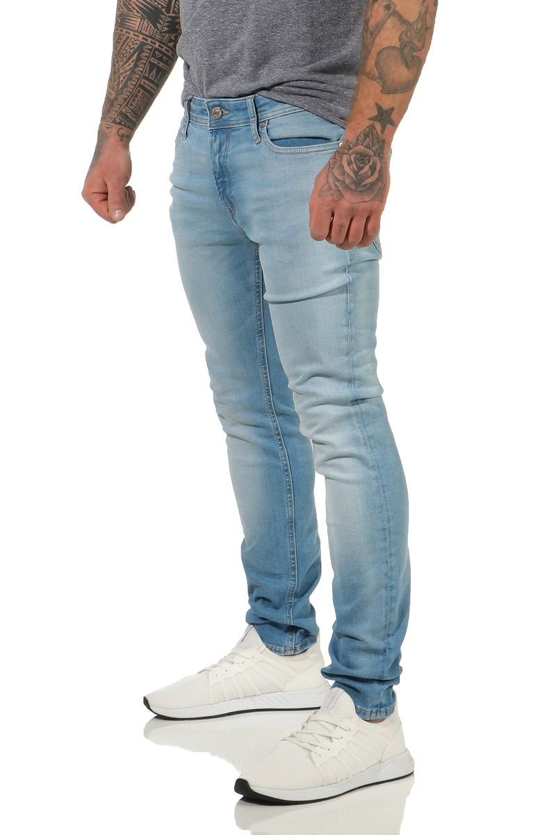 Jack & Jones Skinny-fit-Jeans JACK & JONES JEANS LIAM2020 SKINNY JEANS STRETCH DENIM Blue Denim AGI002 / Hellblau