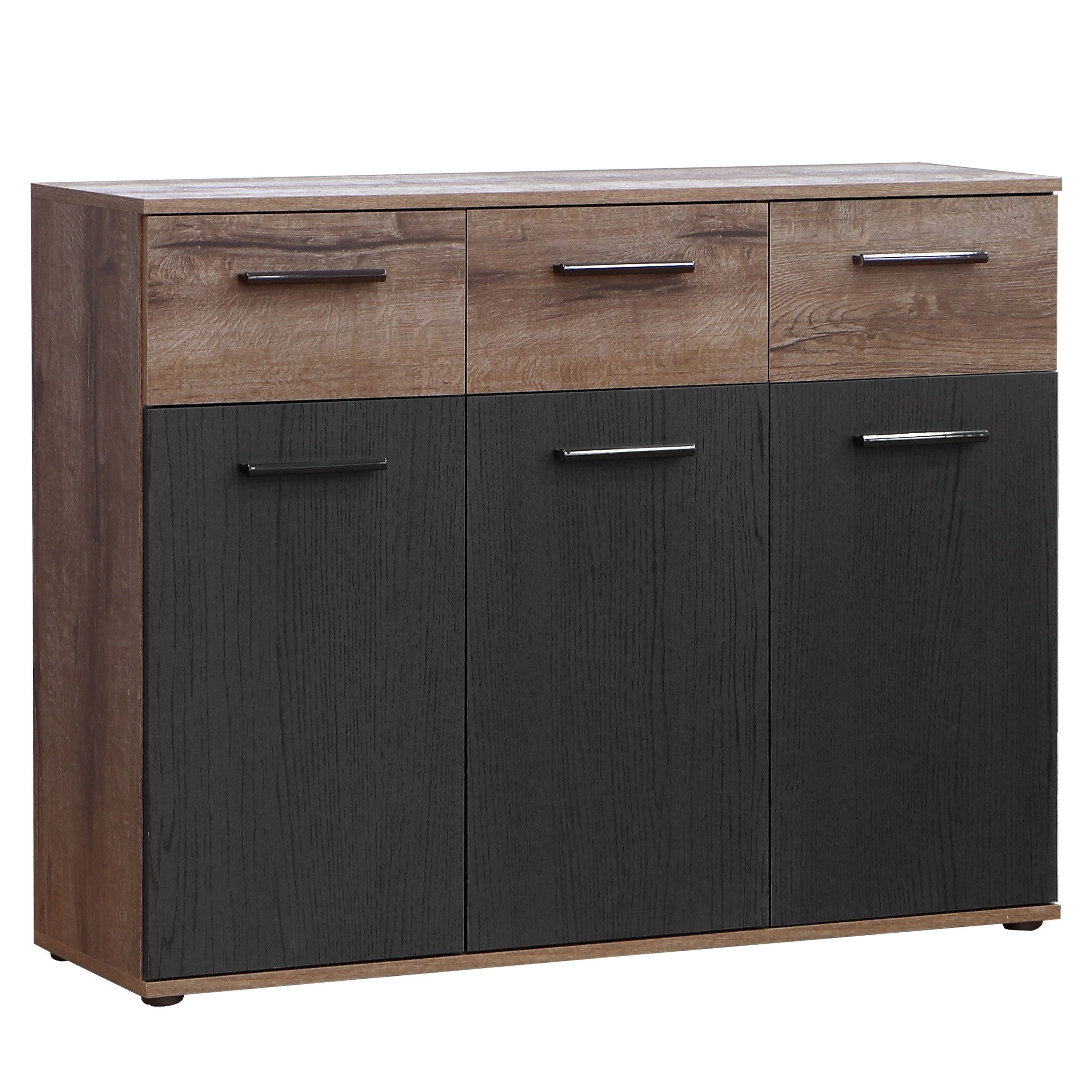 Newroom Kommode Menzie, Kommode Schlammeiche Modern Sideboard Barkommode Wohnzimmer