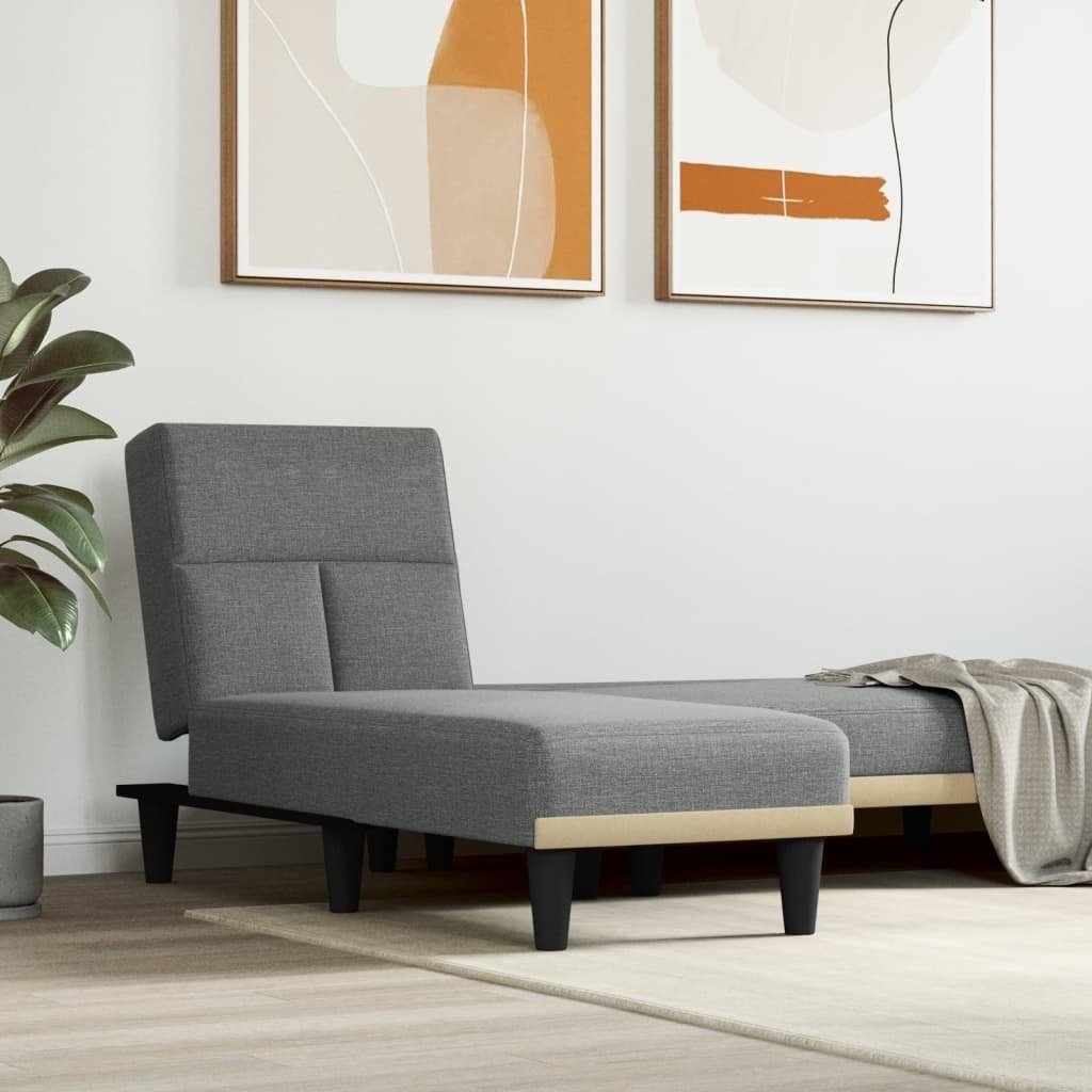 vidaXL Chaiselongue Chaiselongue Dunkelgrau Stoff, 1 Teile