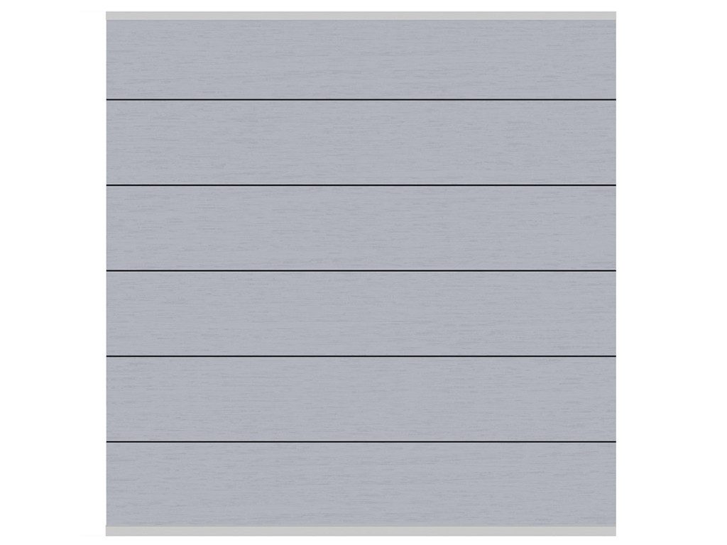 TraumGarten Sichtschutzelement WPC Sichtschutzzaun Grau 183x178 cm