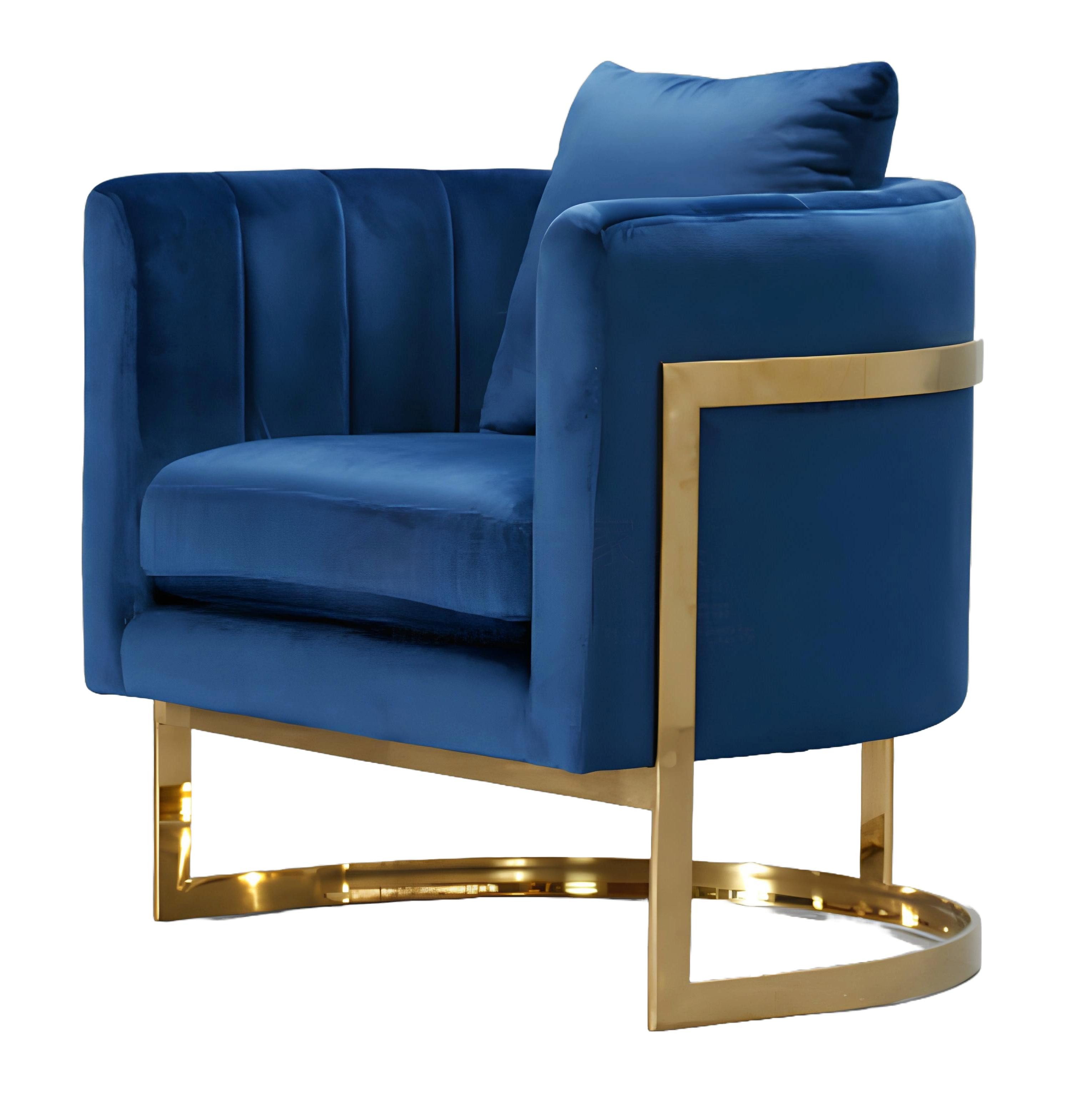 Loungesessel Luxuriöser Samtsessel in elegantem Design für entspannte Stunden