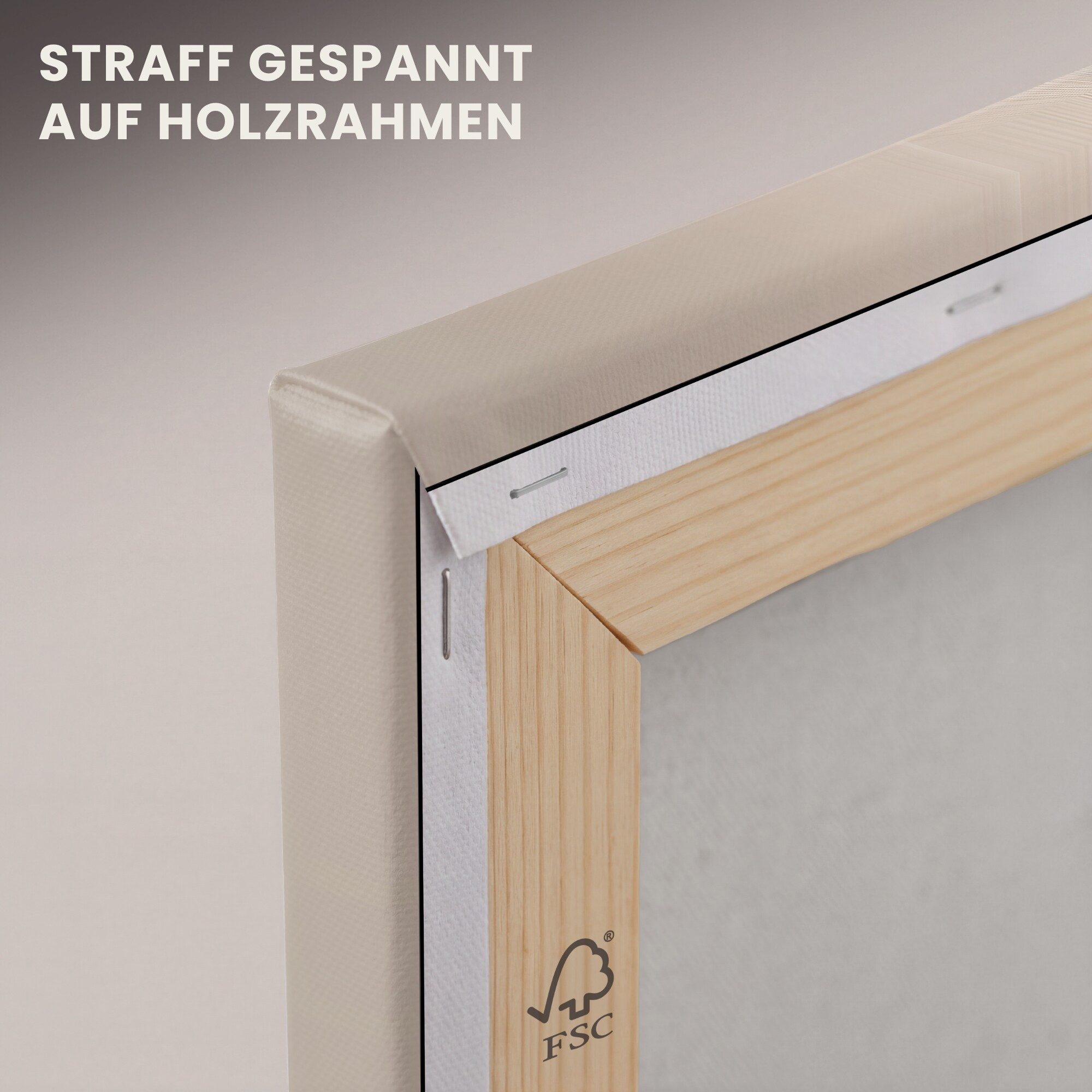 OneMillionCanvasses® Leinwandbild Panorama Japandi - Beige - Modern, Fotodruck (1 St), Wandbild, Deko Schlafzimmer Wohnzimmer Flur 60x20 cm – Bild 5 von 5