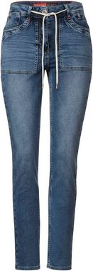 Cecil 5-Pocket-Jeans mit Leder-Badge am Bund