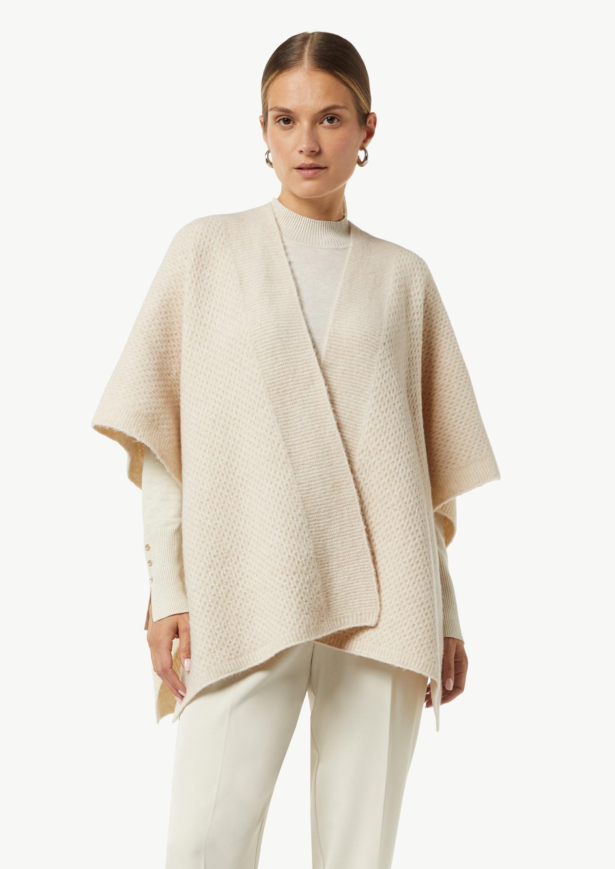 comma Poncho Indoor-Poncho Poncho mit Strukturmuster (1-St)