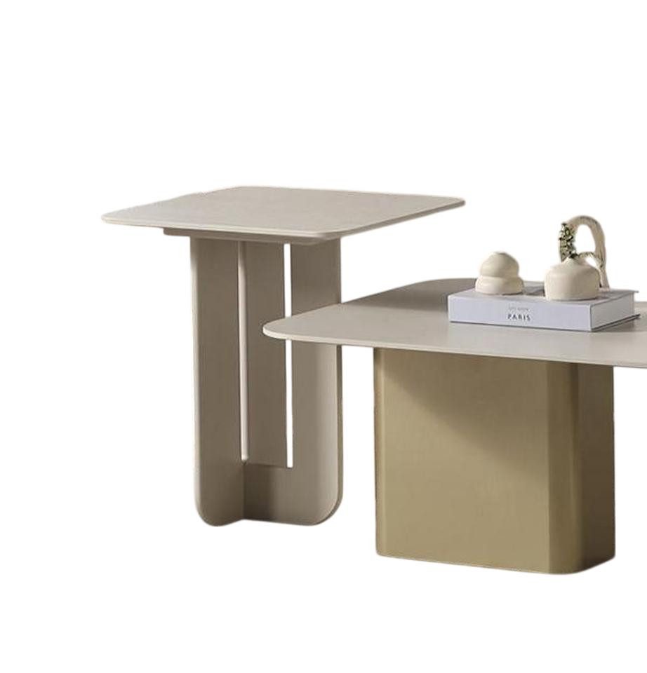 JVmoebel Beistelltisch Moderner Holzbeistelltisch in Weiß mit praktischem Stauraum (2-St), Made in Europe