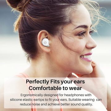 TOZO NC9 Bluetooth 5.3 Mit Hybrid Active Noise Cancellation In-Ear-Kopfhörer (Wasserfestigkeit für sorgenfreies Tragen bei Regen oder beim Training., Stereo In-Ear Headphones mit Immersive Sound, 3 Microphones)