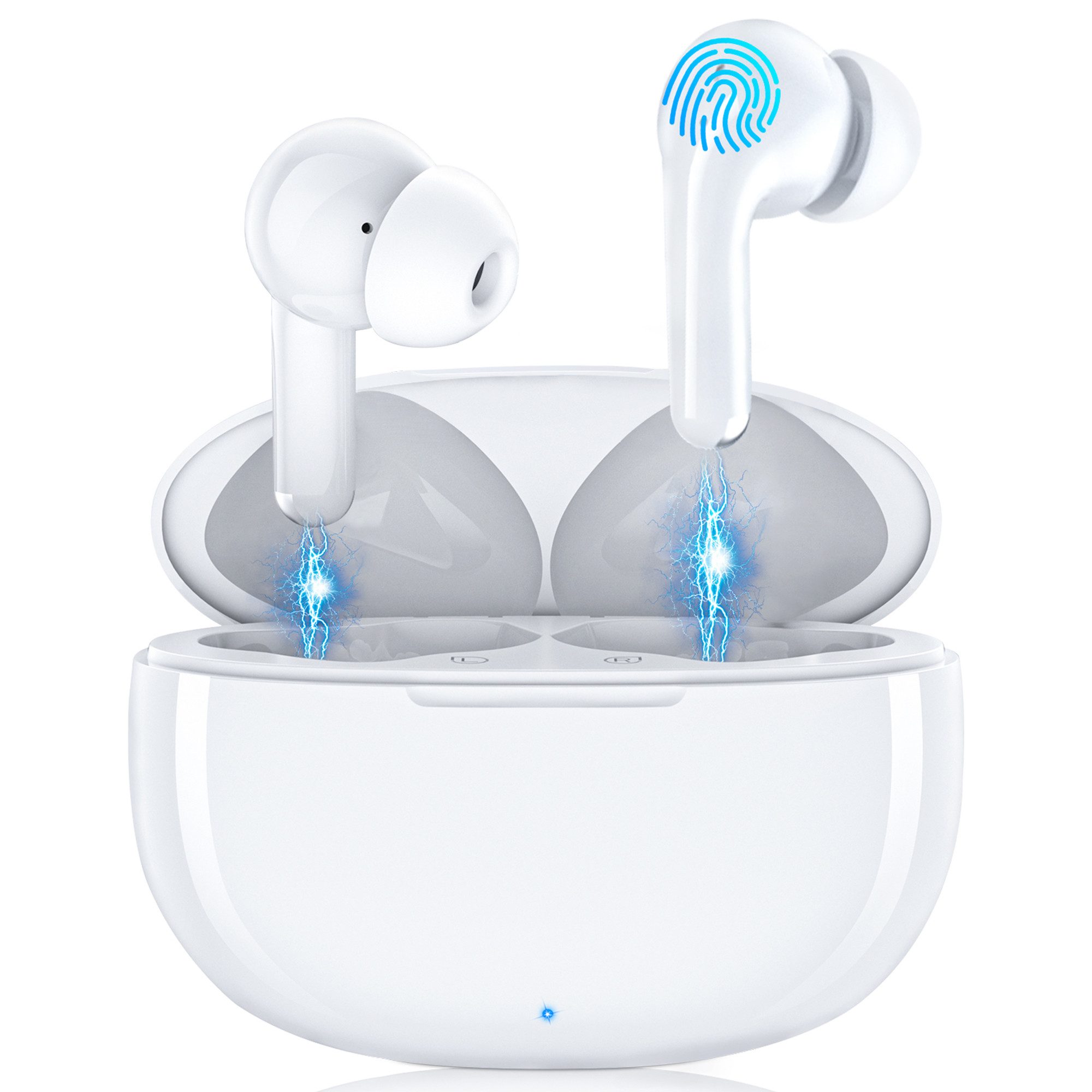 BRAIDOL Наушники, TWS Наушники-вкладыши,Bluetooth 5.3,HiFi Stereo Наушники-вкладыши (Bluetooth Наушники mit HD Mikrofon,True Wireless, Noise Cancelling, Sprachsteuerung,Ultraleicht Ohrhörer, Hohe Hi-Fi-Klangqualität)