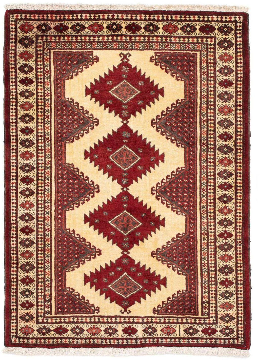 Wollteppich Turkaman Medaillon 133 x Handgeknüpft Höhe: mm, 6 morgenland, rechteckig, 86 cm